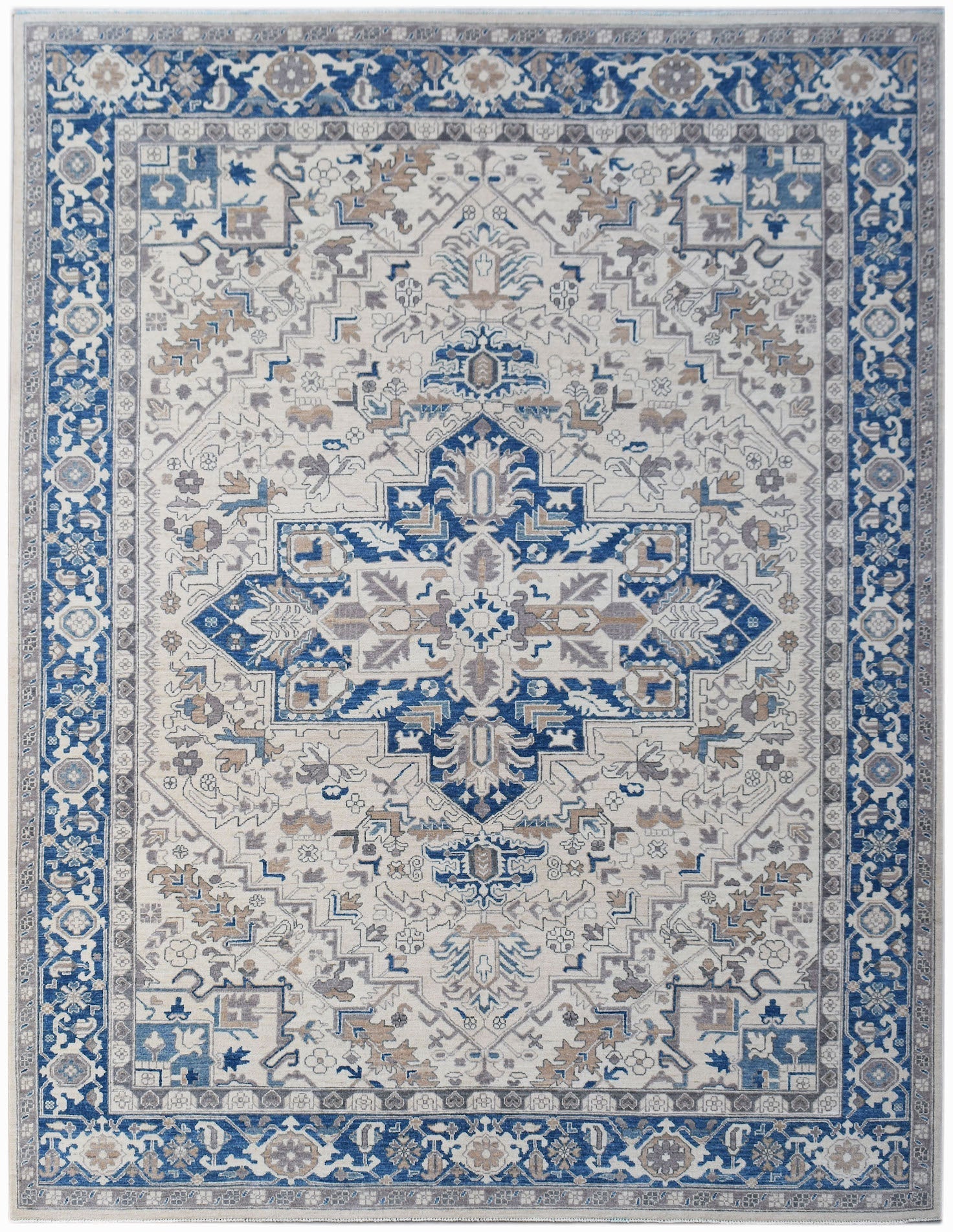 Handwoven Traditional Afghan Chobi Rug | 304 x 245 cm | 10' x 8'1" - Najaf Rugs & Textile