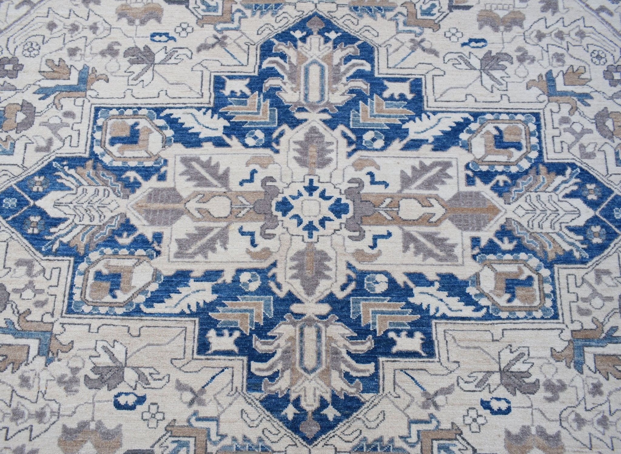 Handwoven Traditional Afghan Chobi Rug | 304 x 245 cm | 10' x 8'1" - Najaf Rugs & Textile