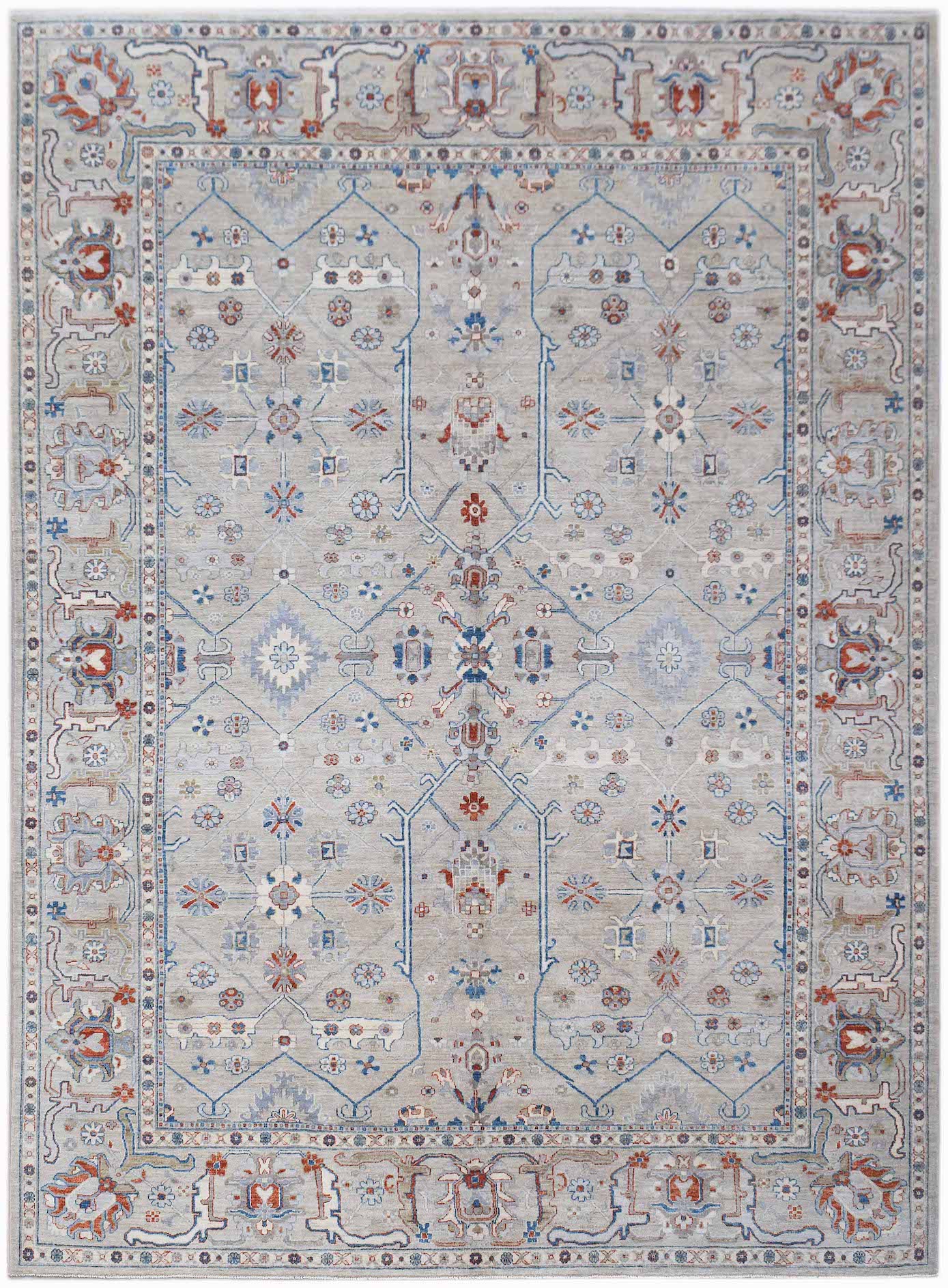 Handwoven Traditional Afghan Chobi Rug | 354 x 275 cm | 11'8" x 9'1" - Najaf Rugs & Textile