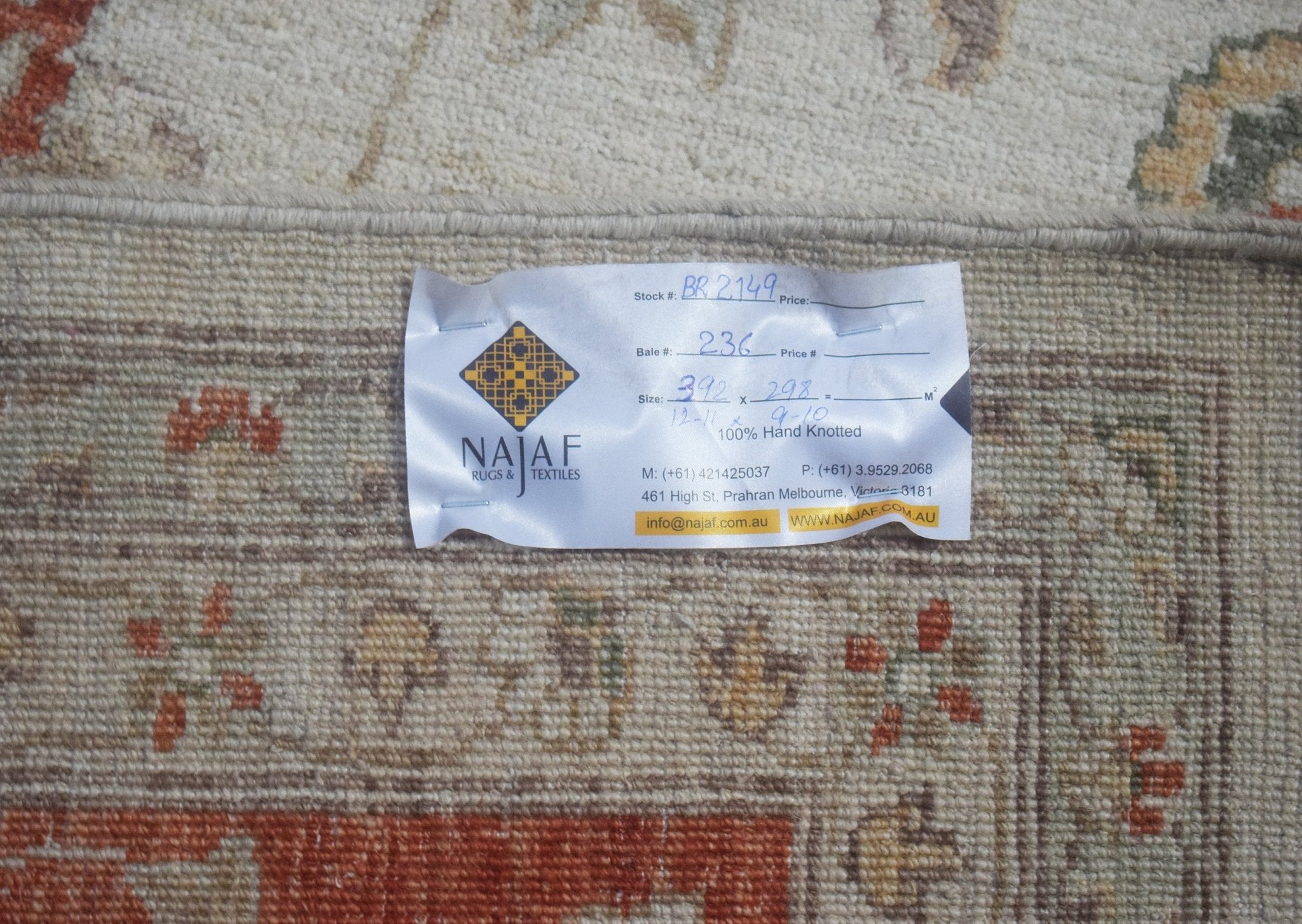 Handwoven Traditional Afghan Chobi Rug | 392 x 298 cm | 12'11" x 9'10" - Najaf Rugs & Textile