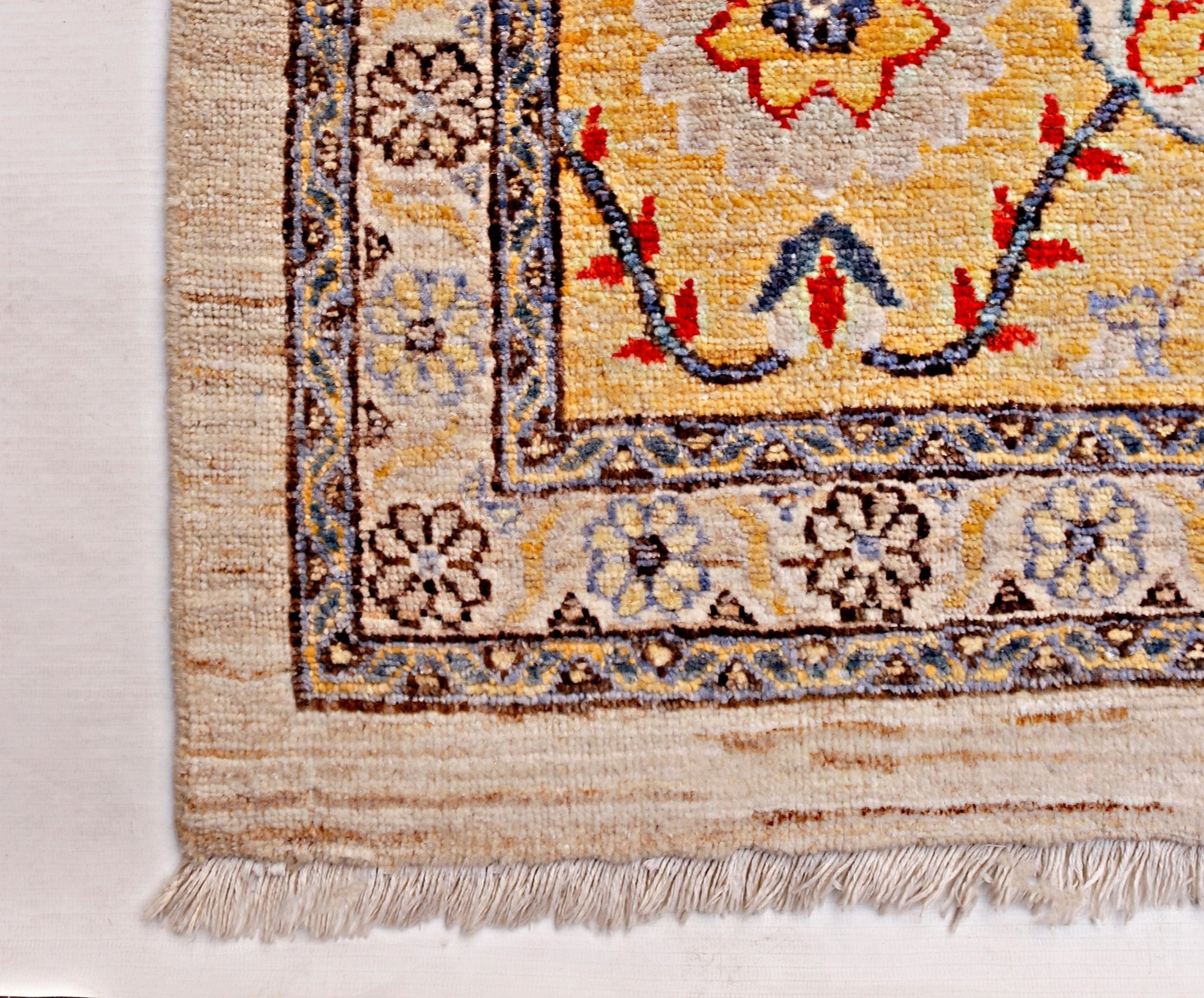 Handwoven Traditional Afghan Chobi Rug | 428 x 294 cm | 14'1" x 9'8" - Najaf Rugs & Textile