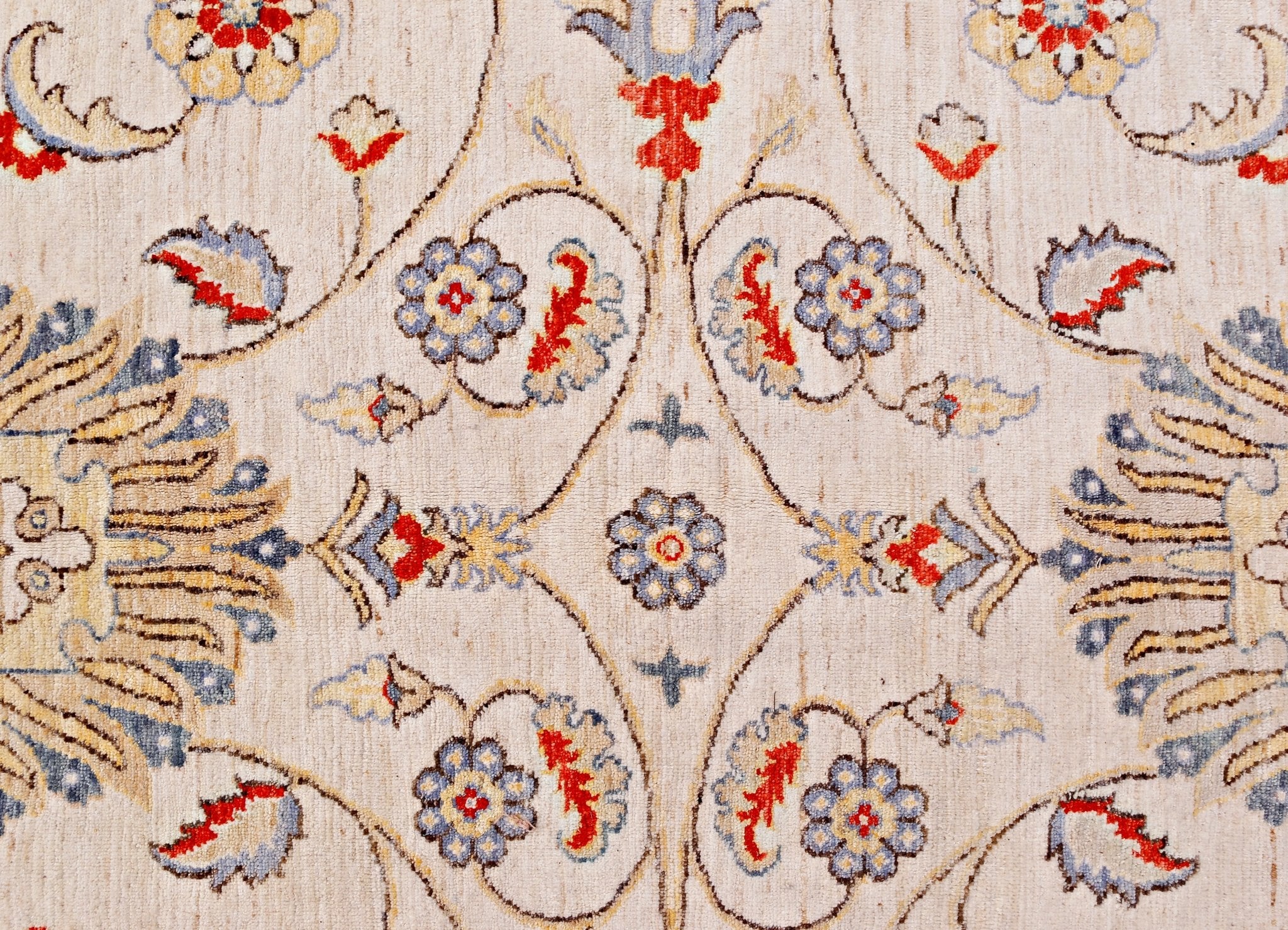 Handwoven Traditional Afghan Chobi Rug | 428 x 294 cm | 14'1" x 9'8" - Najaf Rugs & Textile