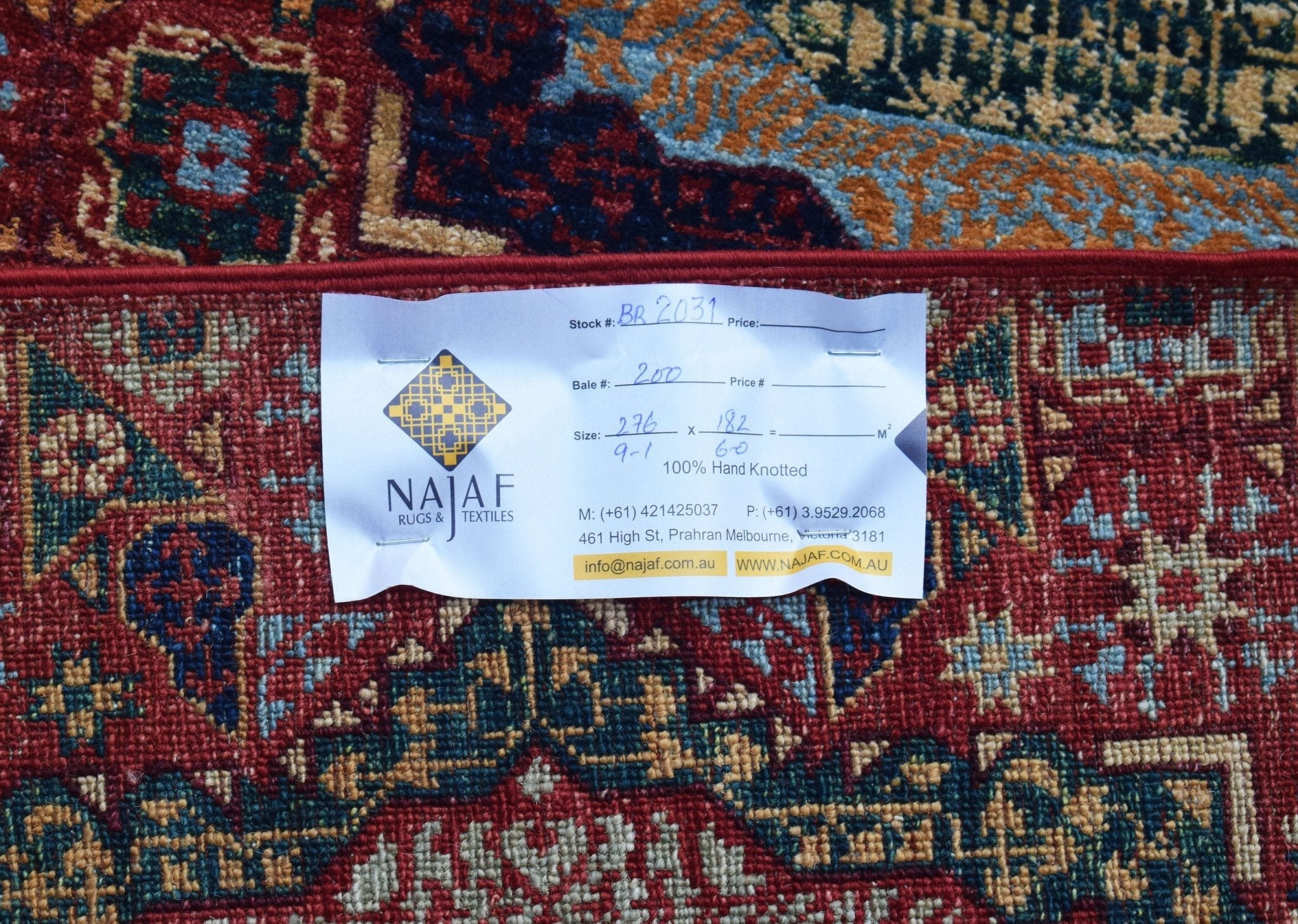 Handwoven Traditional Mamluk Rug | 276 x 182 cm | 9'1" x 6' - Najaf Rugs & Textile