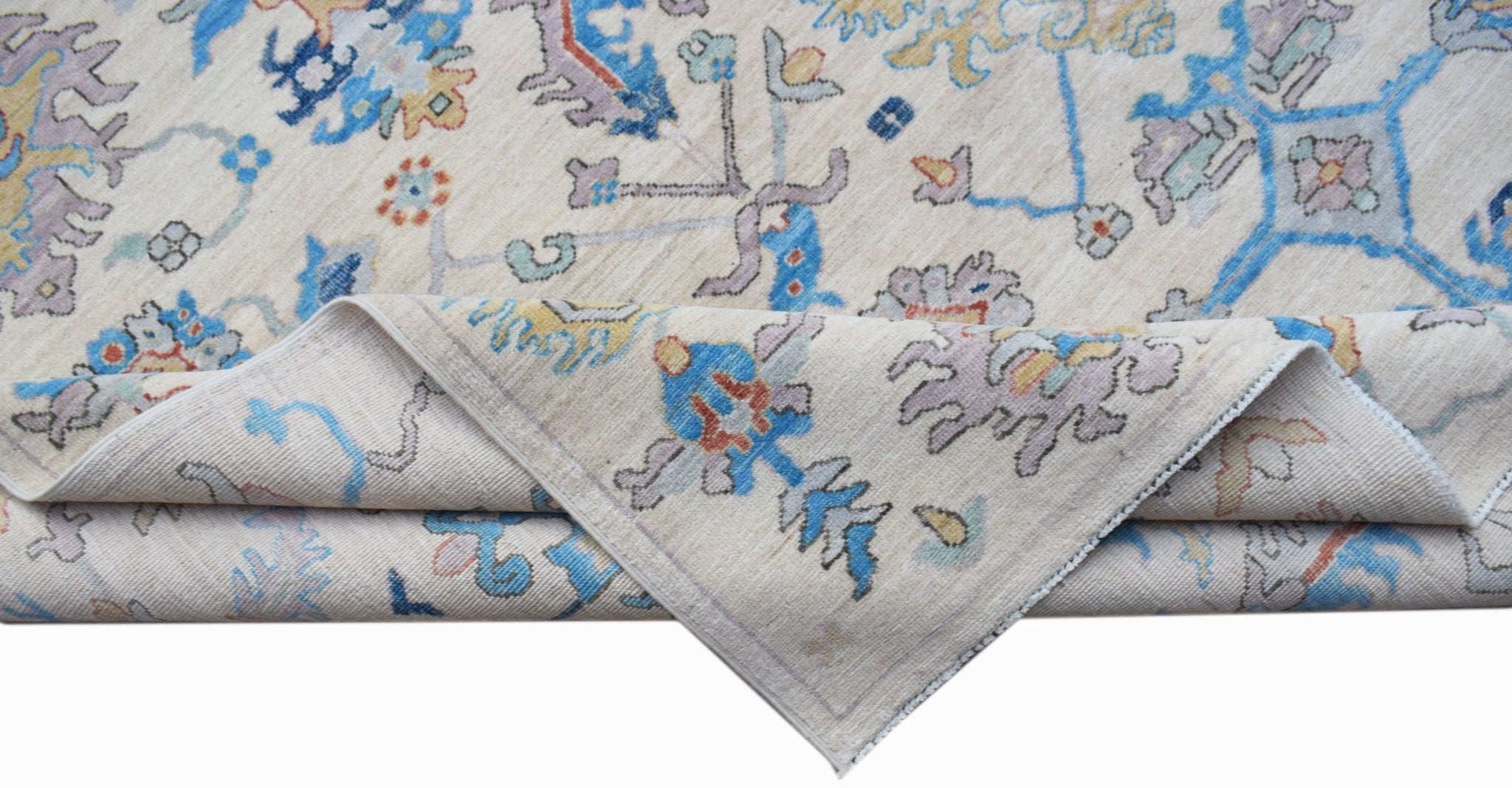 Handwoven Transitional Afghan Chobi Rug | 292 x 248 cm | 9'7" x 8'2" - Najaf Rugs & Textile