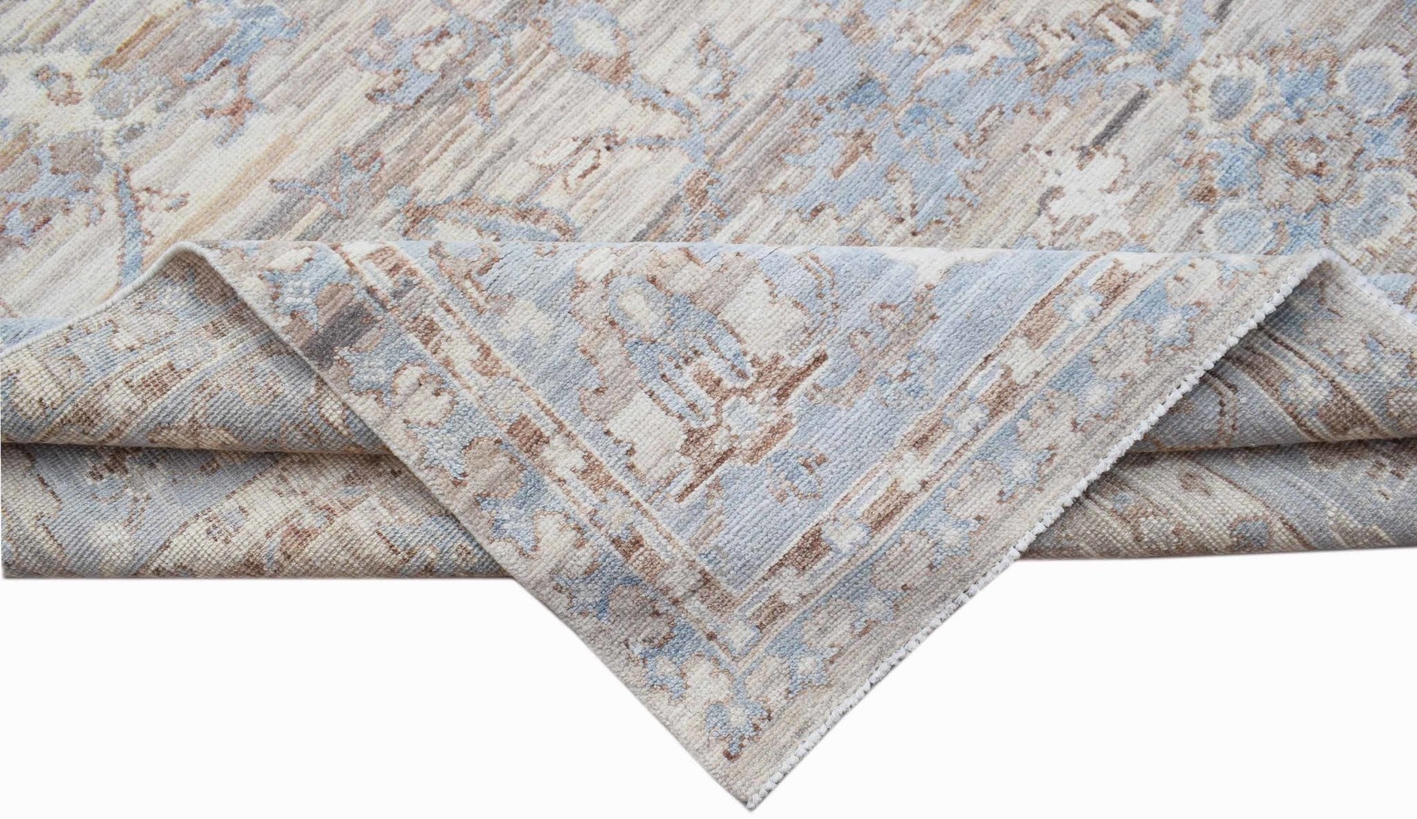 Handwoven Transitional Afghan Chobi Rug | 293 x 238 cm | 9'8" x 7'10" - Najaf Rugs & Textile