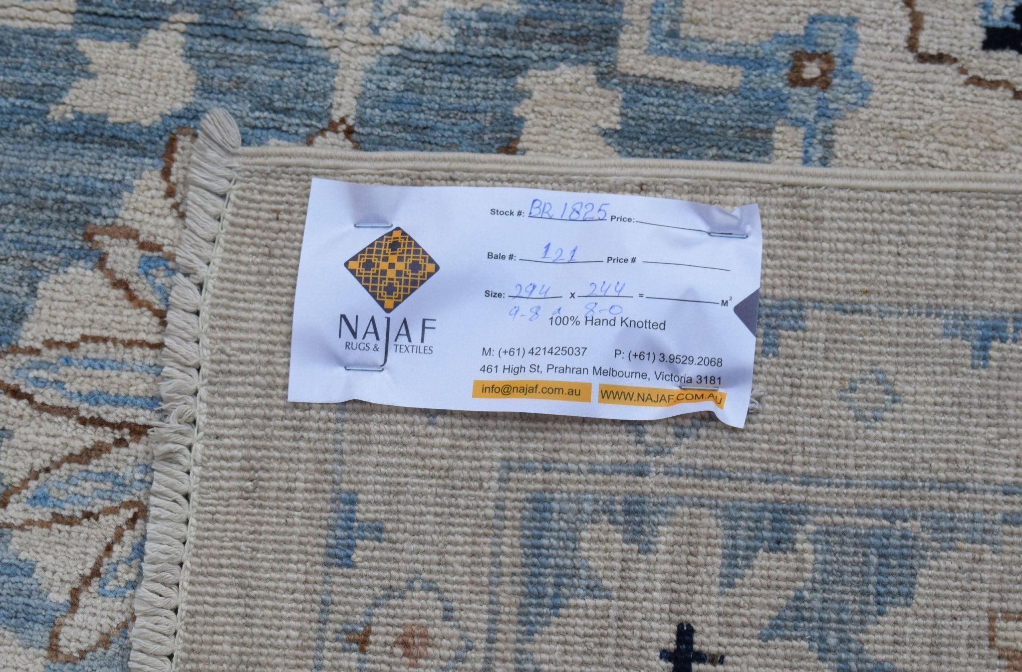 Handwoven Transitional Afghan Chobi Rug | 294 x 244 cm | 9'8" x 8' - Najaf Rugs & Textile