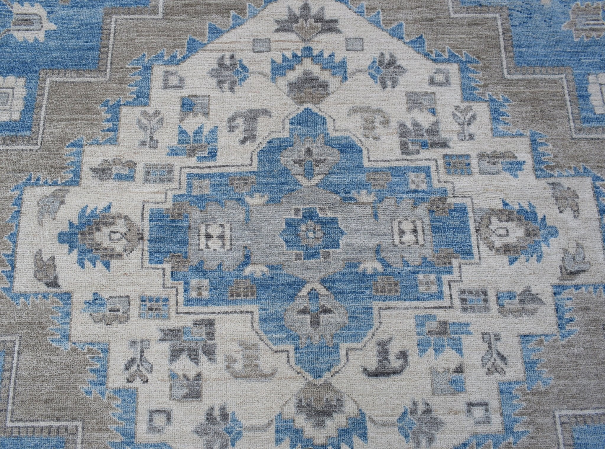 Handwoven Transitional Afghan Chobi Rug | 298 x 239 cm | 9'10" x 7'10" - Najaf Rugs & Textile
