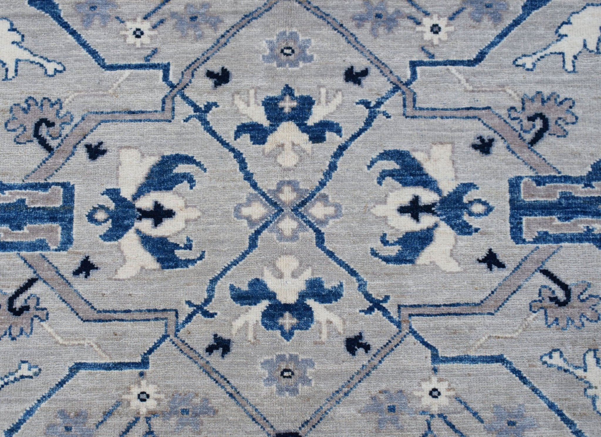 Handwoven Transitional Afghan Chobi Rug | 302 x 248 cm | 9'11" x 8'2" - Najaf Rugs & Textile