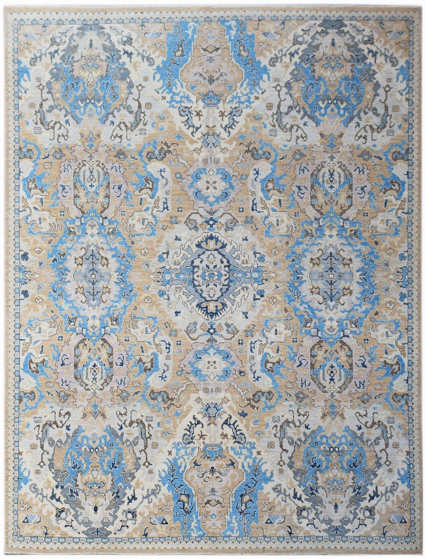 Handwoven Transitional Afghan Chobi Rug | 305 x 243 cm | 10'5" x 8' - Najaf Rugs & Textile