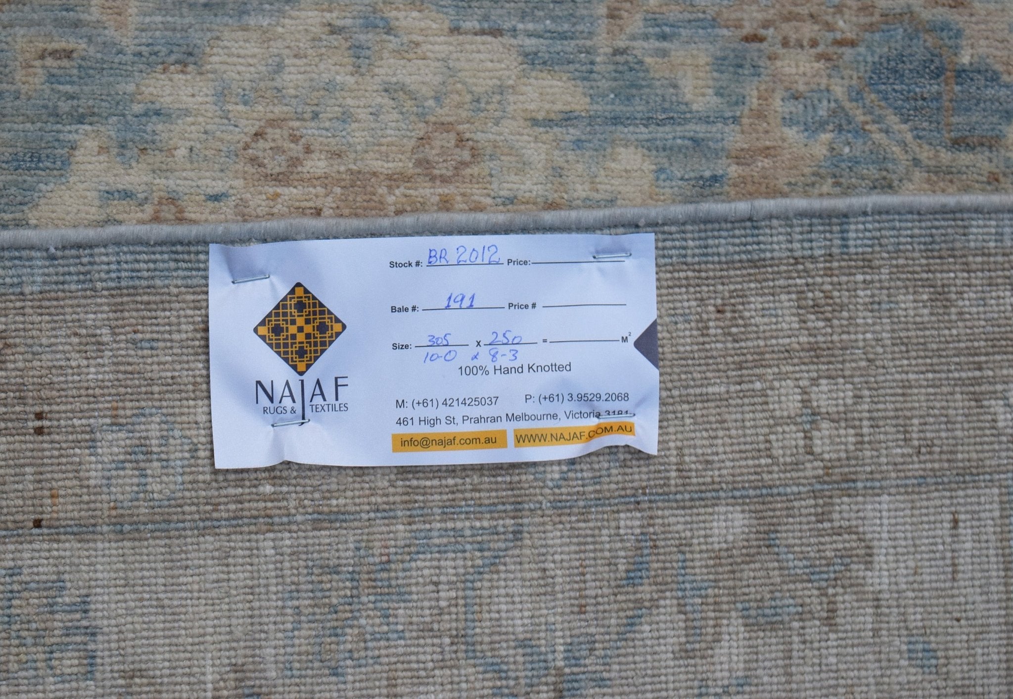 Handwoven Transitional Afghan Chobi Rug | 305 x 250 cm | 10' x 8'3" - Najaf Rugs & Textile