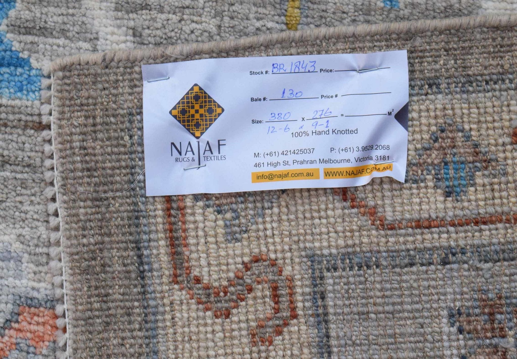 Handwoven Transitional Afghan Chobi Rug | 380 x 276 cm | 12'6" x 9'1" - Najaf Rugs & Textile