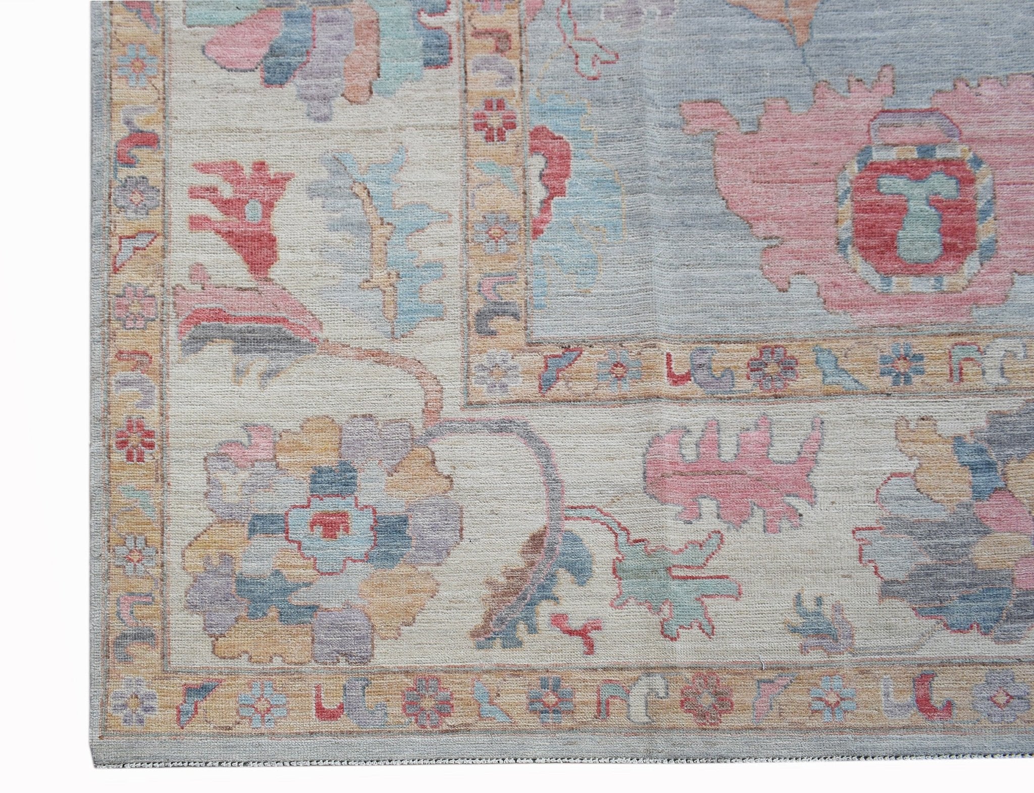 Handwoven Transitional Afghan Chobi Rug | 407 x 296 cm | 13'4" x 9'9" - Najaf Rugs & Textile