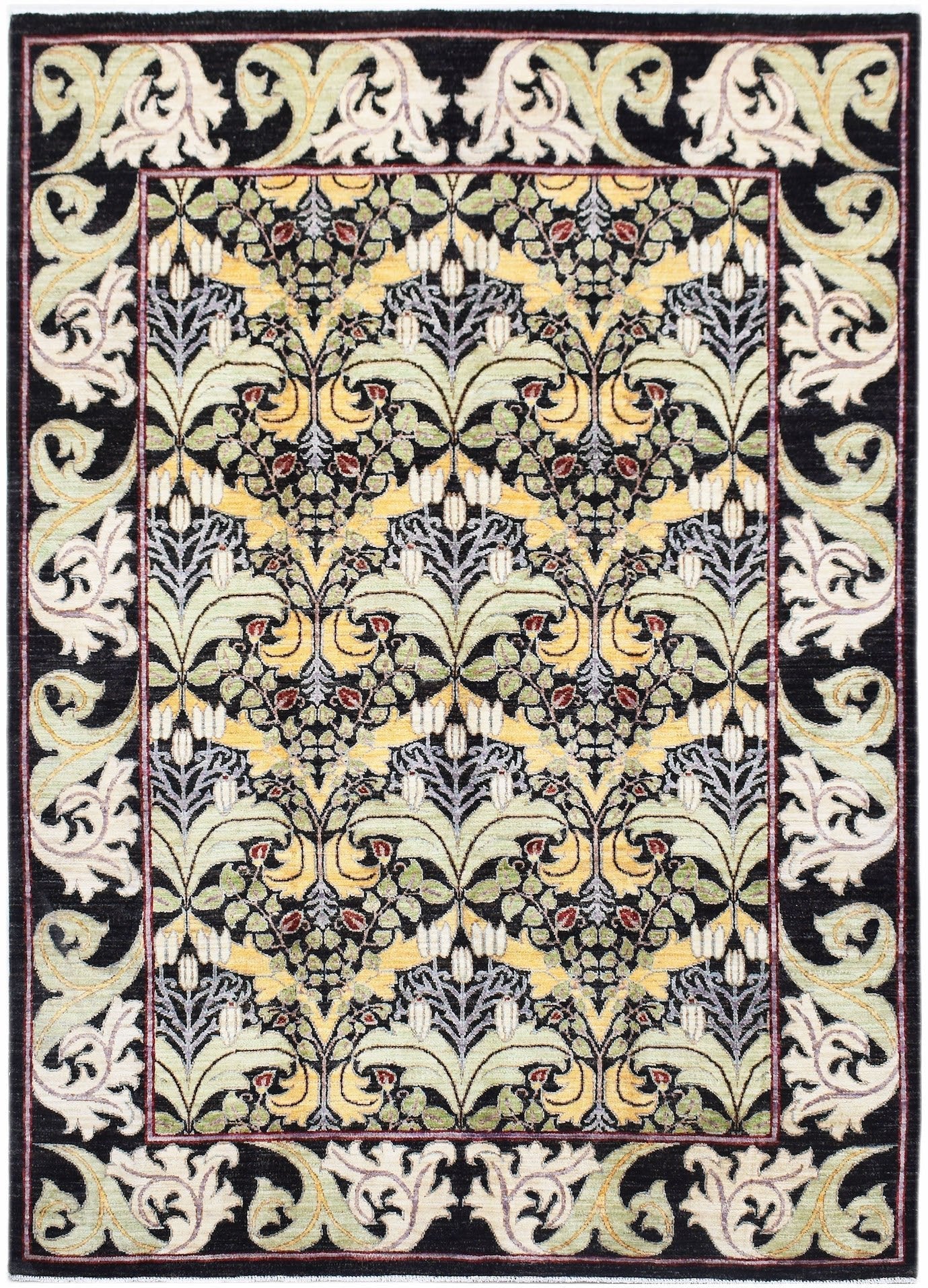 Handwoven Transitional Afghan Rug | 357 x 274 cm | 11'9" x 9' - Najaf Rugs & Textile