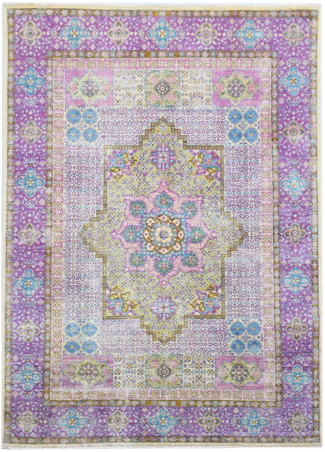 Handwoven Transitional Chobi Rug | 277 x 206 cm | 9'1" x 6'9" - Najaf Rugs & Textile