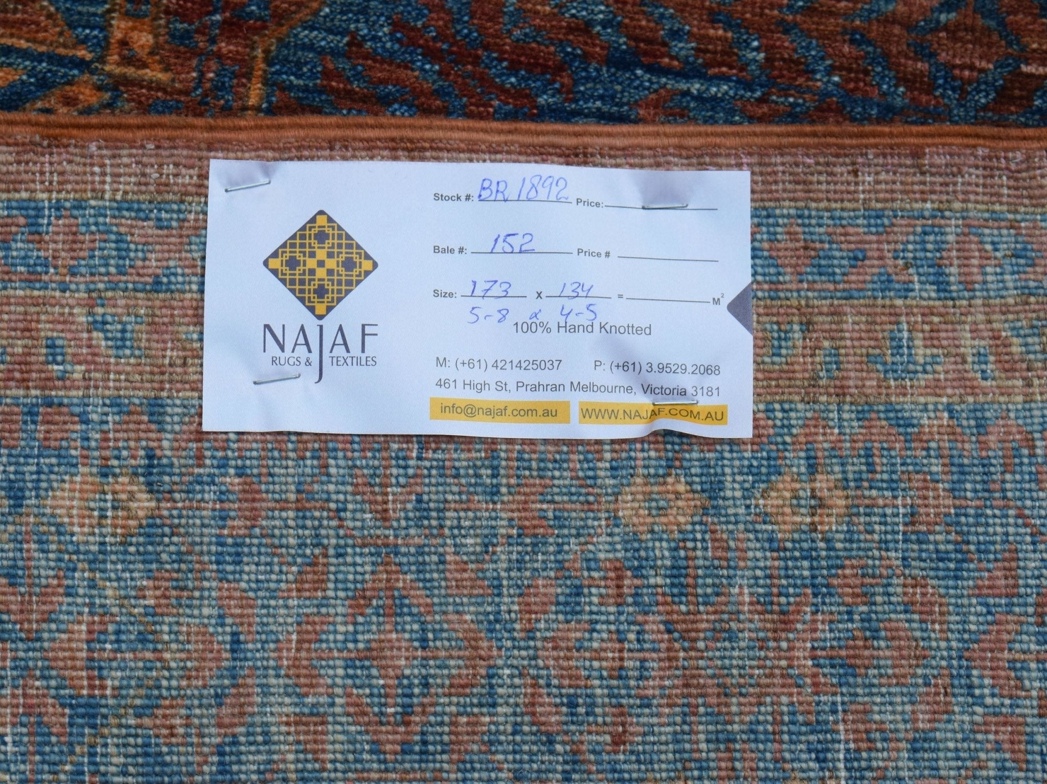 Handwoven Transitional Mamluk Chobi Rug | 173 x 134 cm | 5'8" x 4'5" - Najaf Rugs & Textile