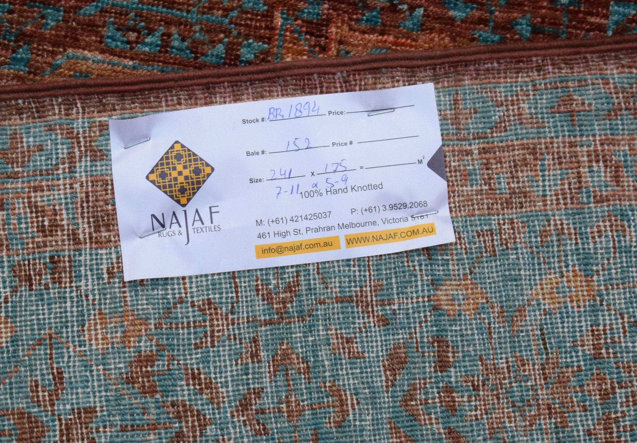 Handwoven Transitional Mamluk Chobi Rug | 241 x 175 cm | 7'11" x 5'9" - Najaf Rugs & Textile