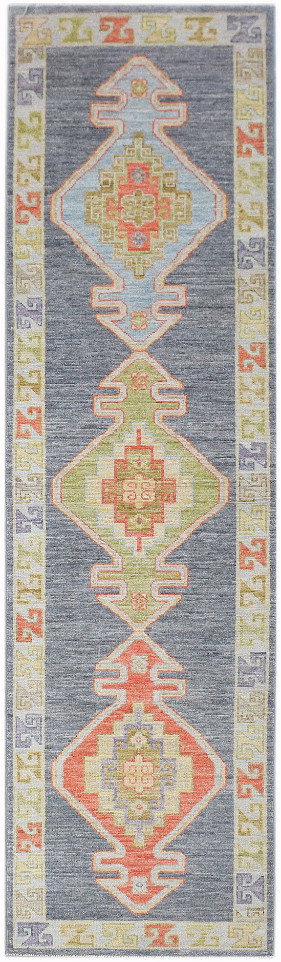 Handwoven Transitional Oushak Hallway Runner | 326 x 90 cm | 10'8" x 3' - Najaf Rugs & Textile