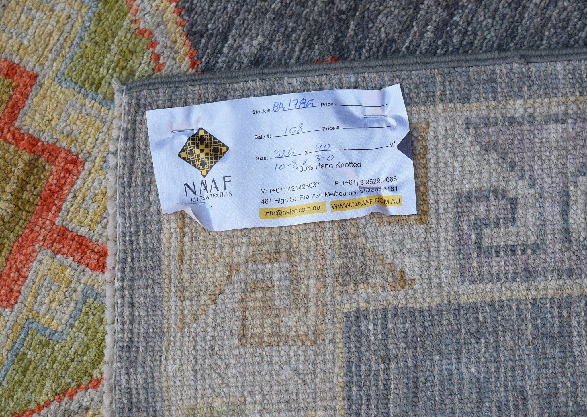 Handwoven Transitional Oushak Hallway Runner | 326 x 90 cm | 10'8" x 3' - Najaf Rugs & Textile