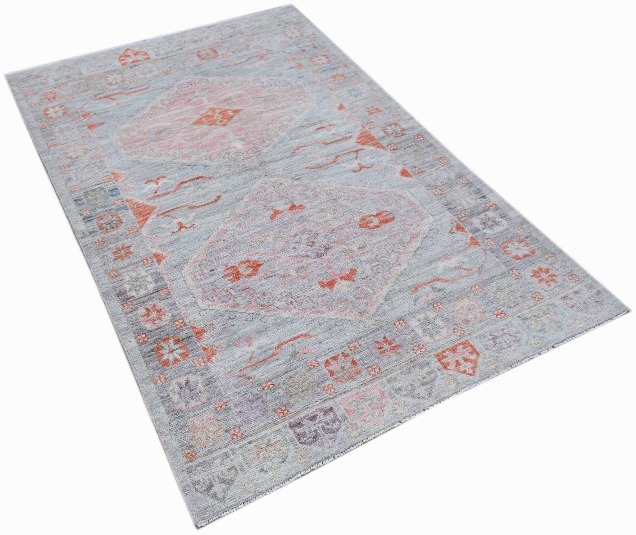 Handwoven Transitional Oushak Rug | 173 x 113 cm | 5'8" x 3'9" - Najaf Rugs & Textile