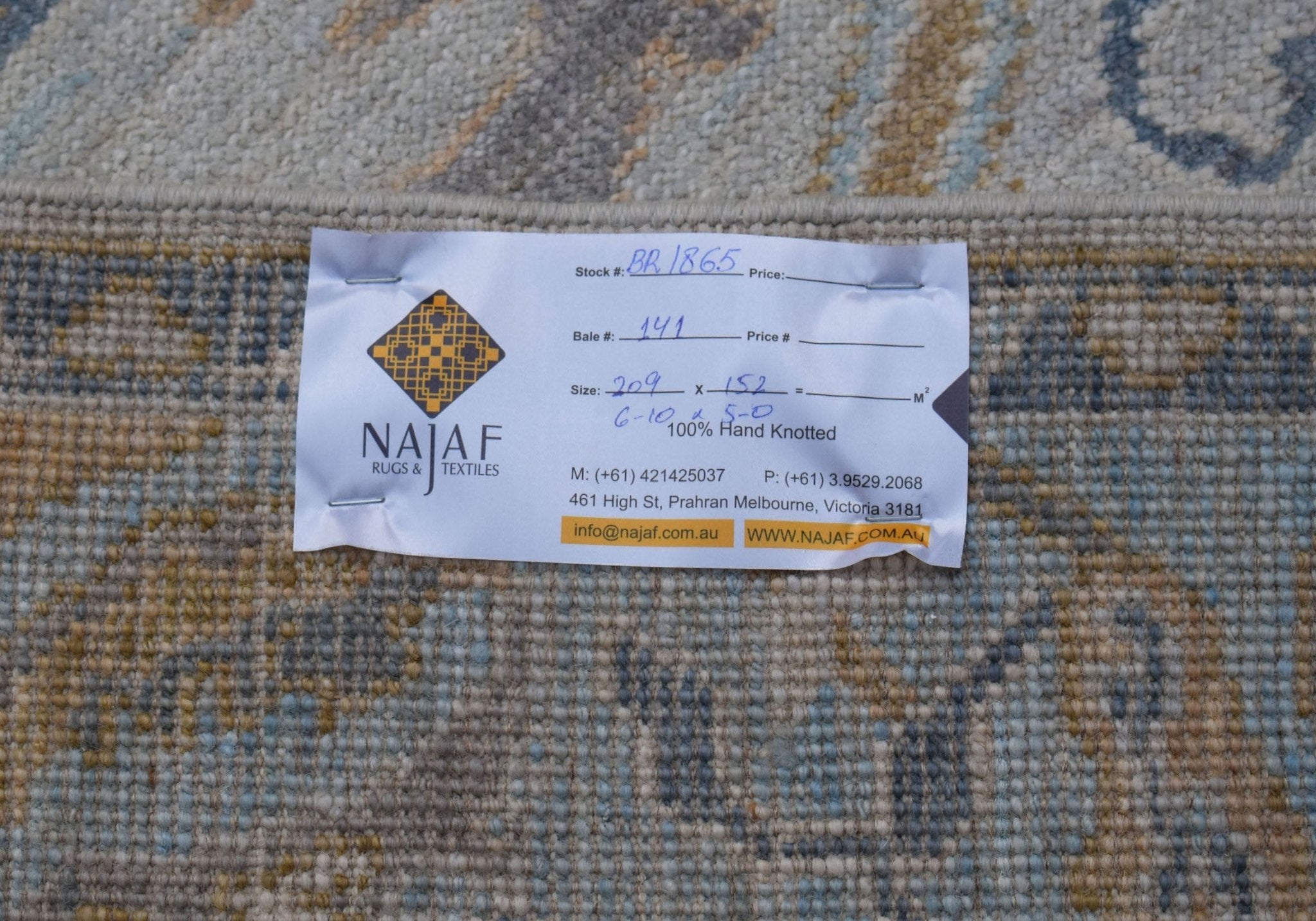 Handwoven Transitional Oushak Rug | 209 x 152 cm | 6'10" x 5' - Najaf Rugs & Textile