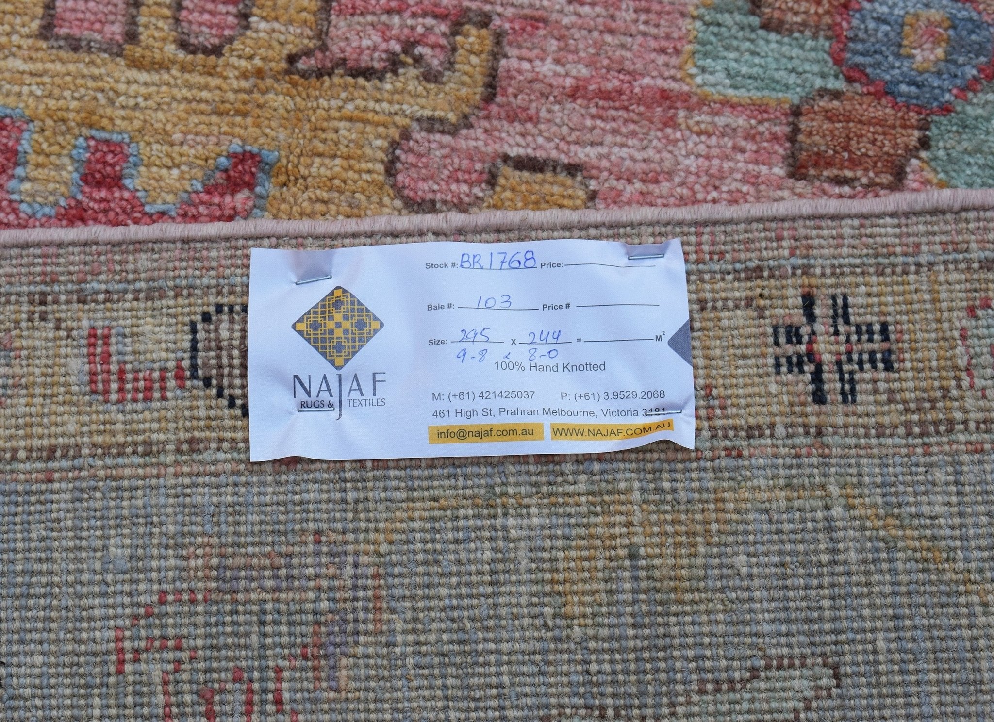 Handwoven Transitional Oushak Rug | 295 x 244 cm | 9'8" x 8' - Najaf Rugs & Textile