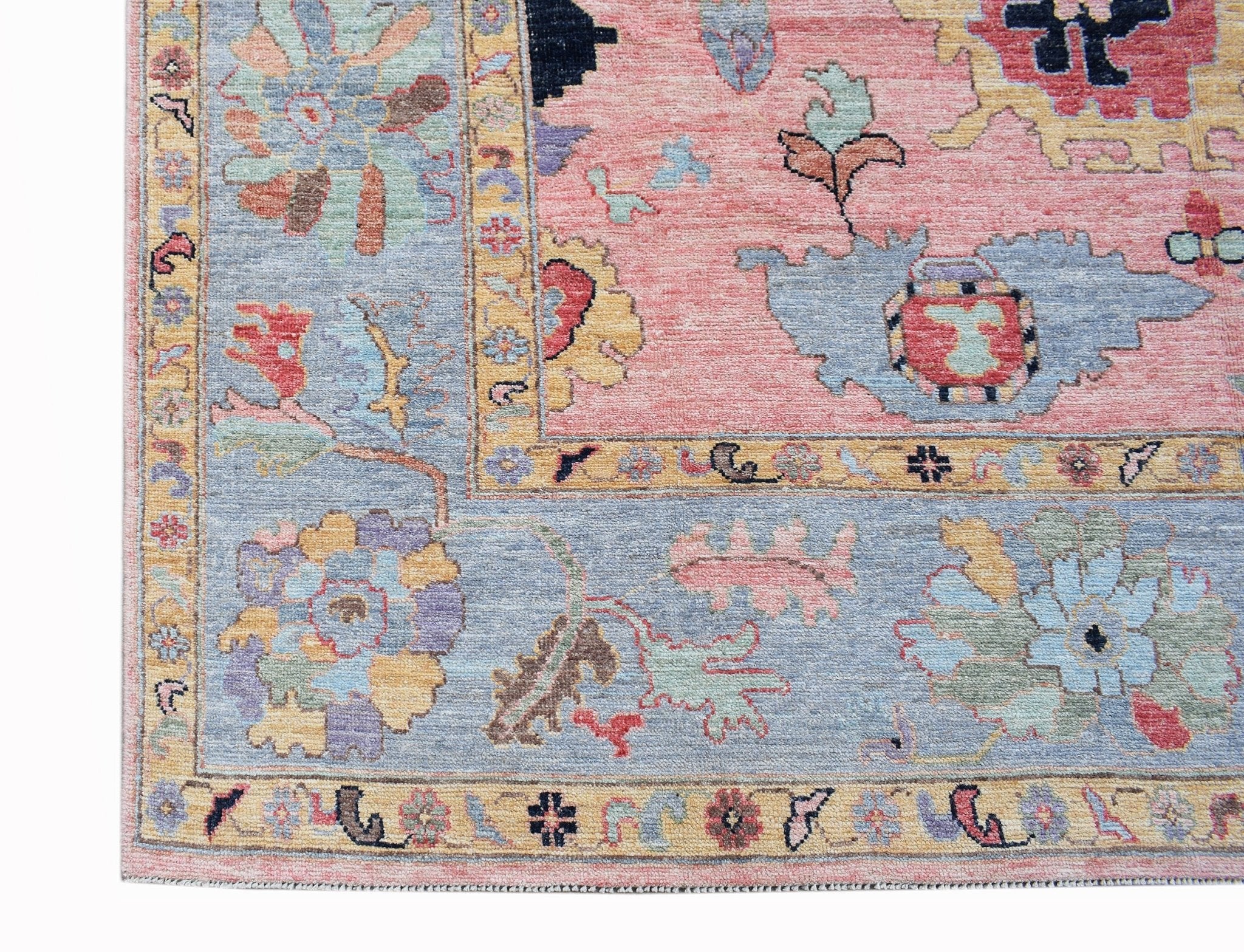 Handwoven Transitional Oushak Rug | 295 x 244 cm | 9'8" x 8' - Najaf Rugs & Textile