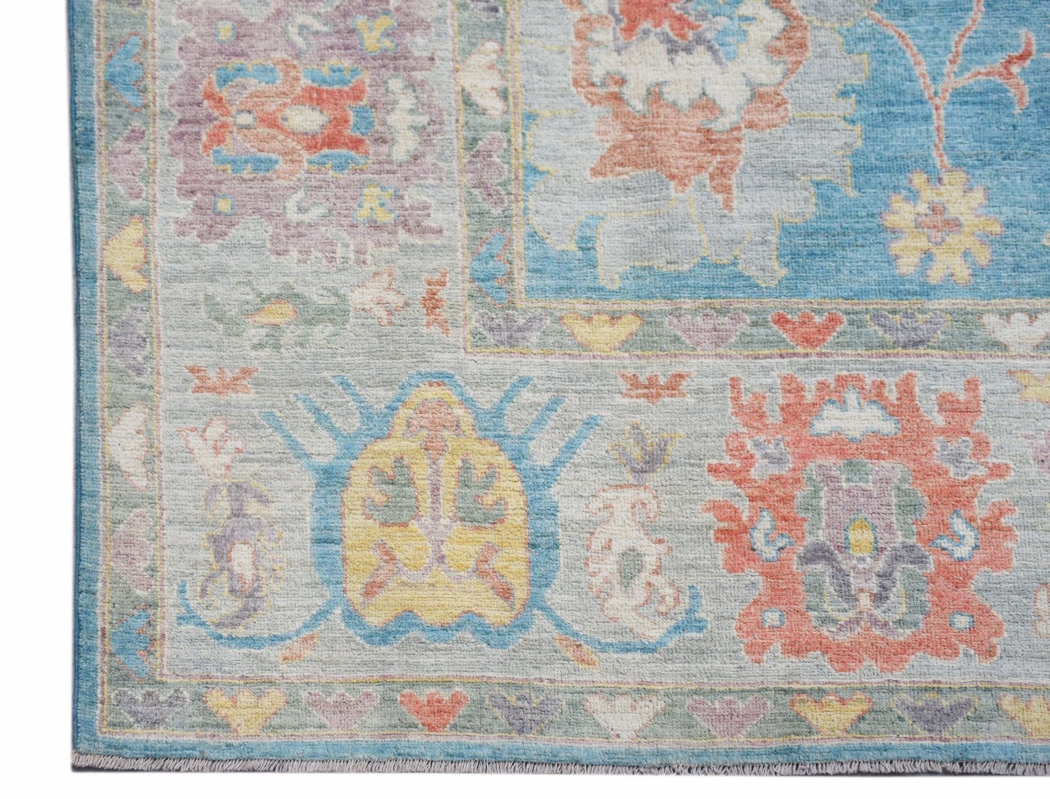 Handwoven Transitional Oushak Rug | 301 x 233 cm | 9'11" x 7'8" - Najaf Rugs & Textile