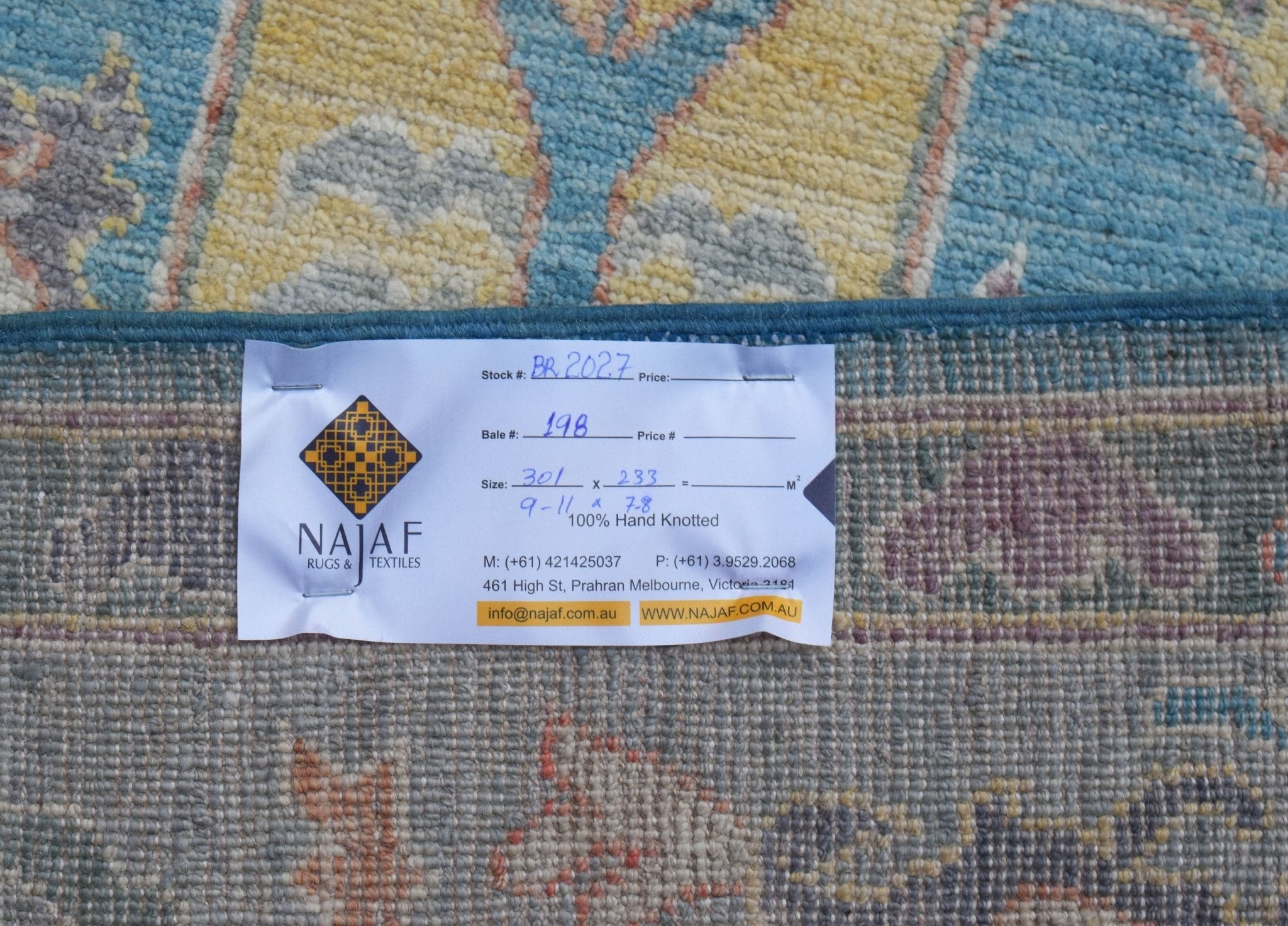 Handwoven Transitional Oushak Rug | 301 x 233 cm | 9'11" x 7'8" - Najaf Rugs & Textile