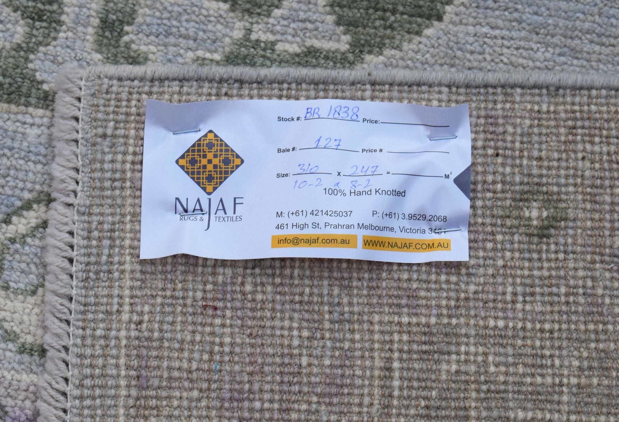 Handwoven Transitional Oushak Rug | 310 x 247 cm | 10'2" x 8'2" - Najaf Rugs & Textile