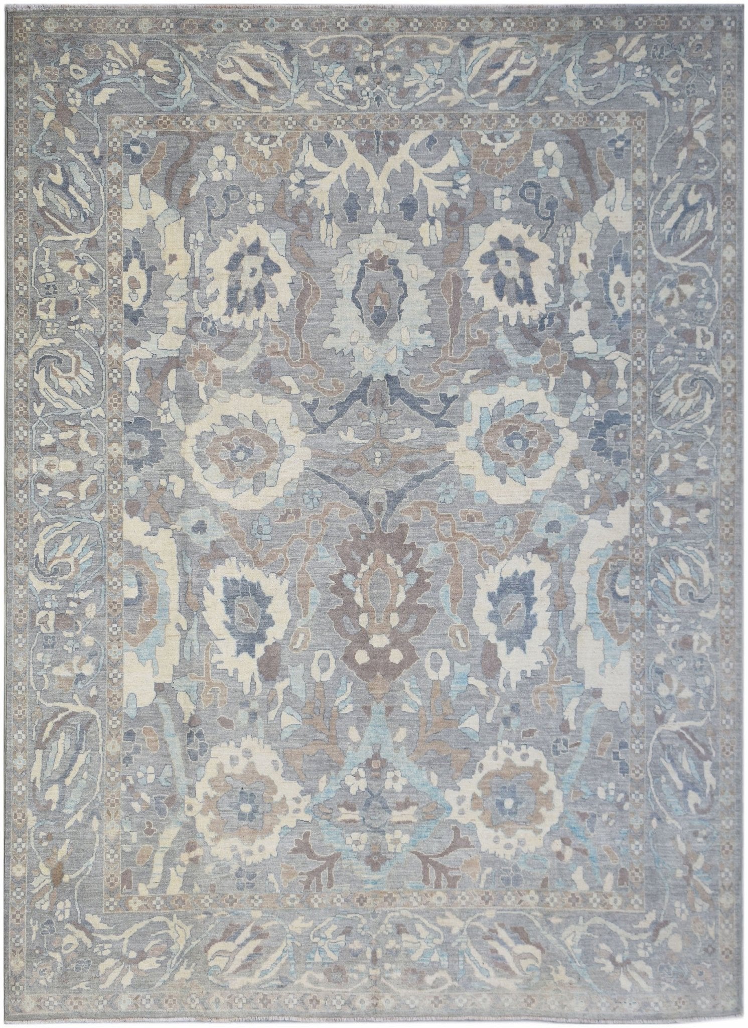 Handwoven Transitional Oushak Rug | 354 x 275 cm | 11'8" x 9' - Najaf Rugs & Textile