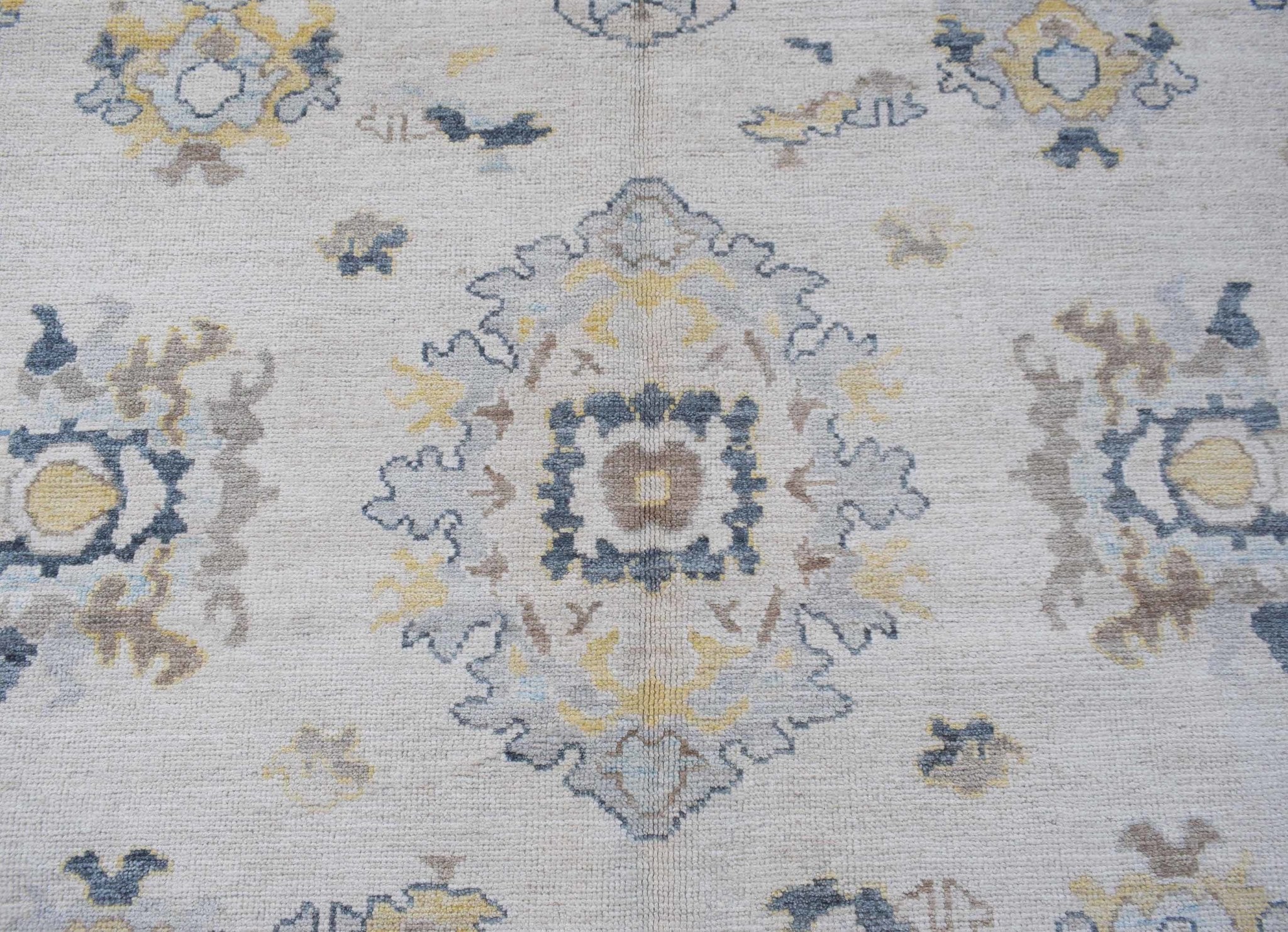 Handwoven Transitional Oushak Rug | 362 x 276 cm | 11'11" x 9'1" - Najaf Rugs & Textile