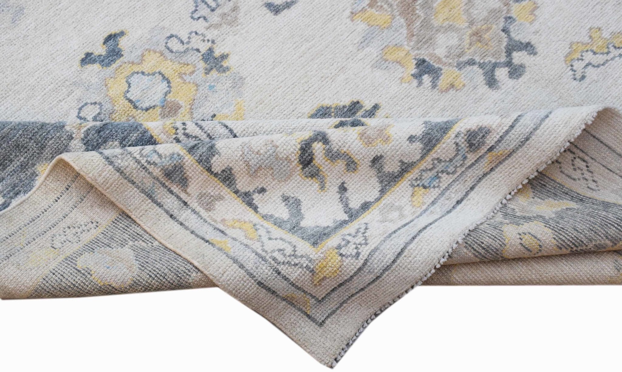 Handwoven Transitional Oushak Rug | 362 x 276 cm | 11'11" x 9'1" - Najaf Rugs & Textile