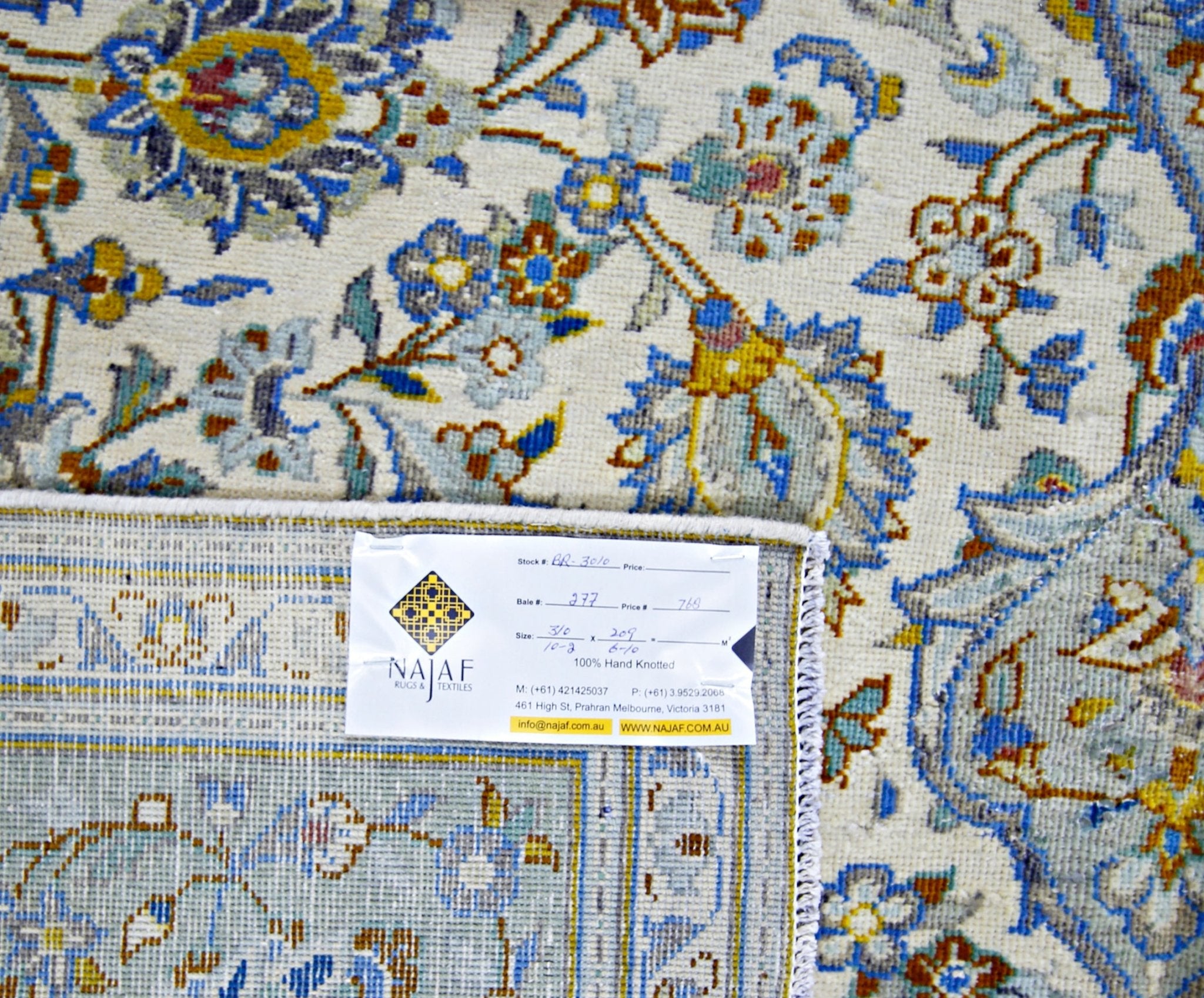 Handwoven Vintage Persian Kashan Rug | 310 x 209 cm | 10'2" x 6'10" - Najaf Rugs & Textile