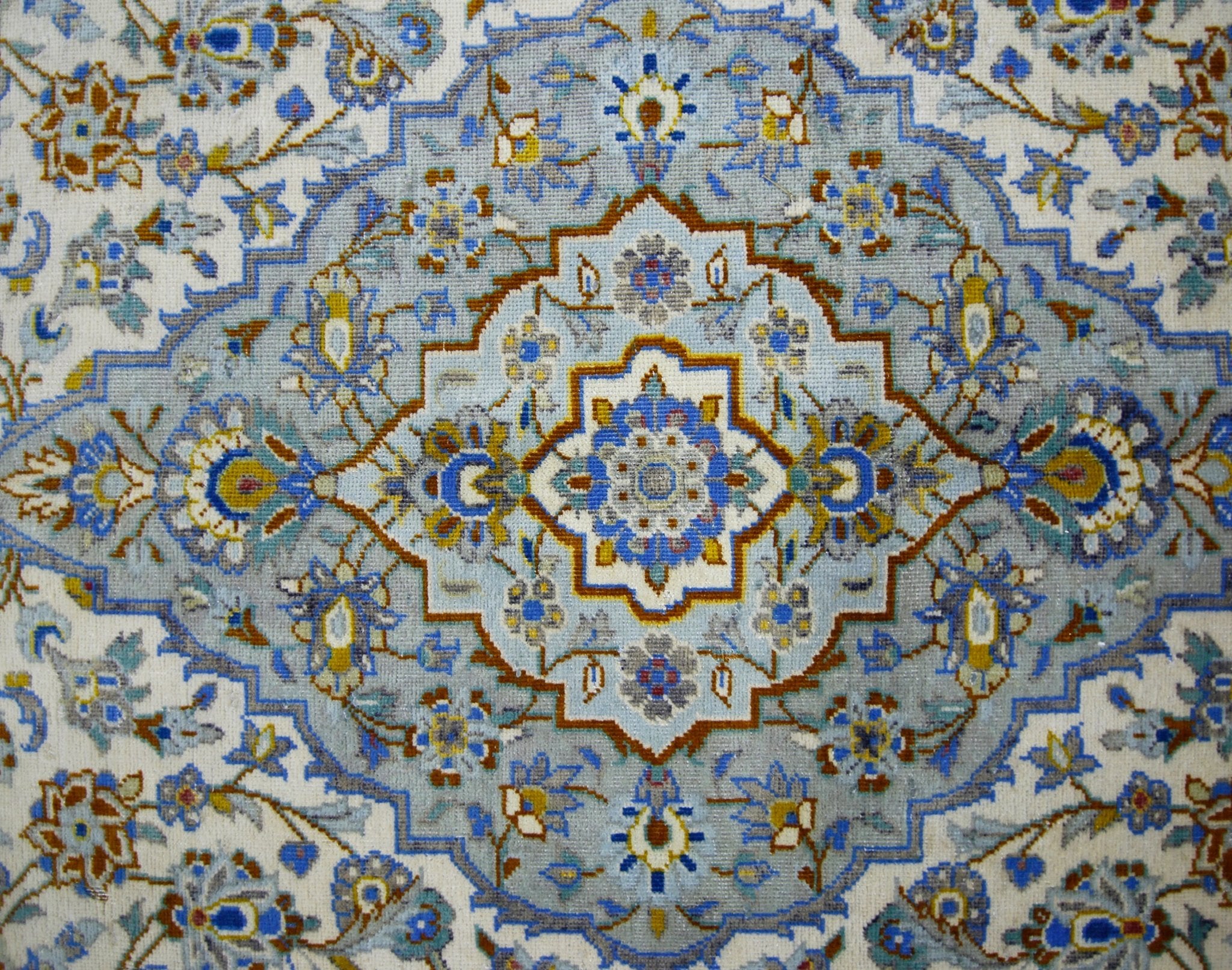 Handwoven Vintage Persian Kashan Rug | 310 x 209 cm | 10'2" x 6'10" - Najaf Rugs & Textile