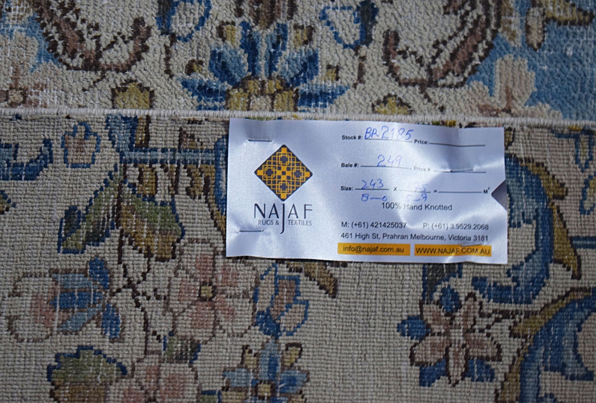 Handwoven Vintage Persian Kerman Rug | 243 x 174 cm | 8' x 5'9" - Najaf Rugs & Textile