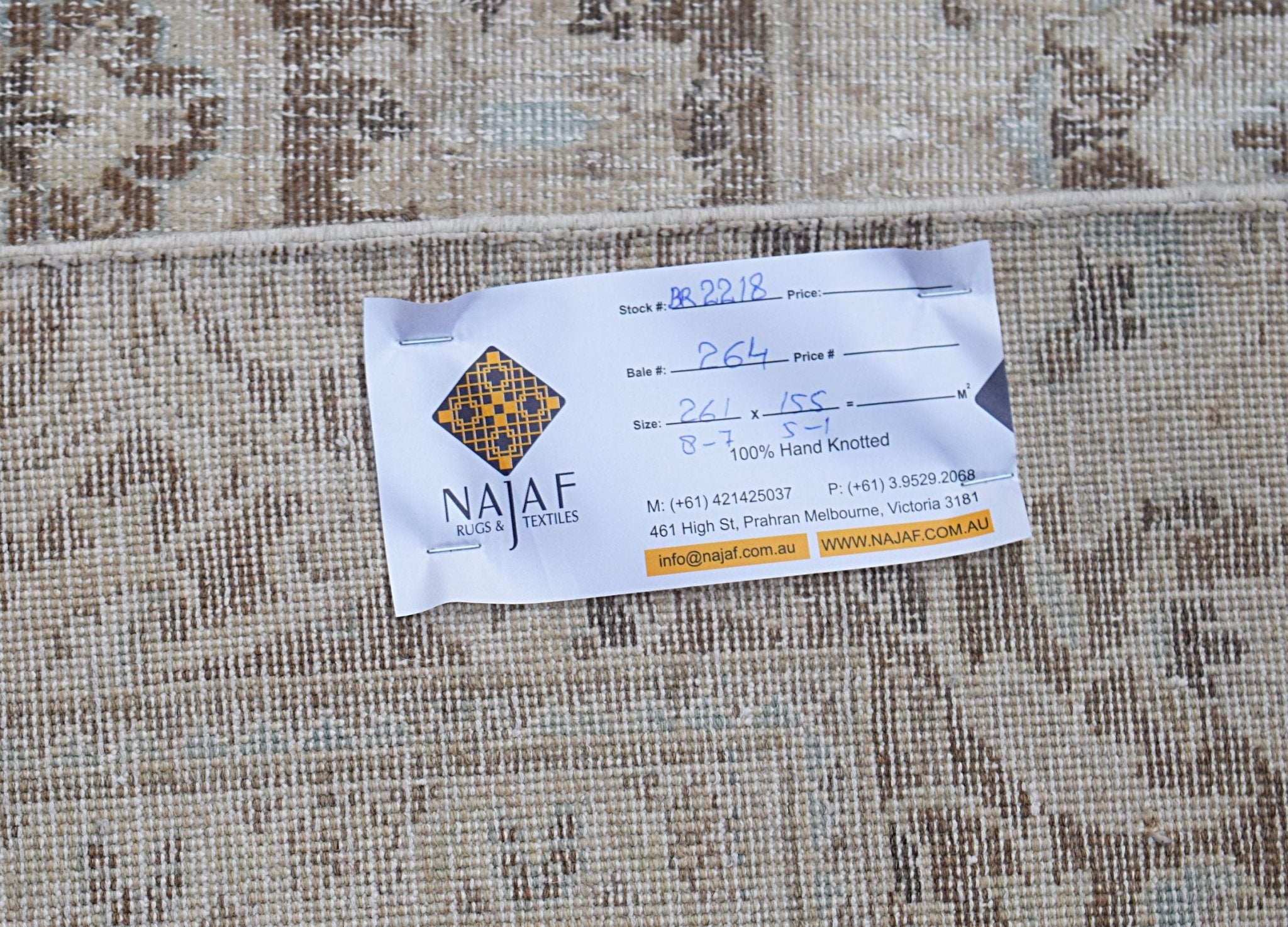 Handwoven Vintage Persian Kerman Rug | 261 x 155 cm | 8'7" x 5'1" - Najaf Rugs & Textile