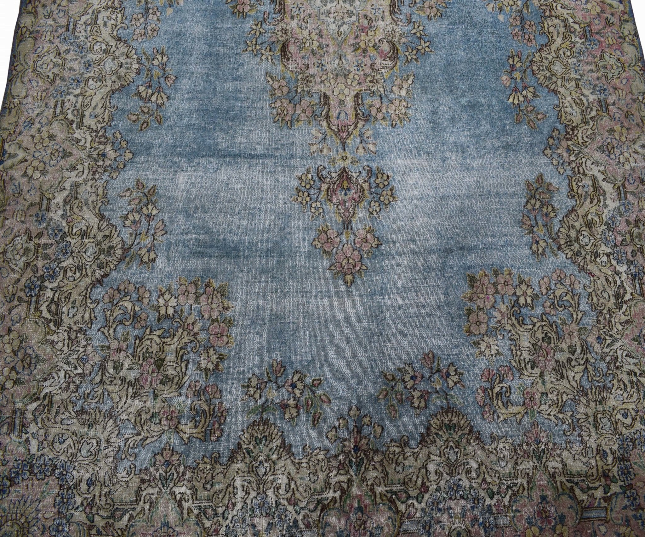 Handwoven Vintage Persian Kerman Rug | 268 x 183 cm | 8'1" x 5'5" - Najaf Rugs & Textile