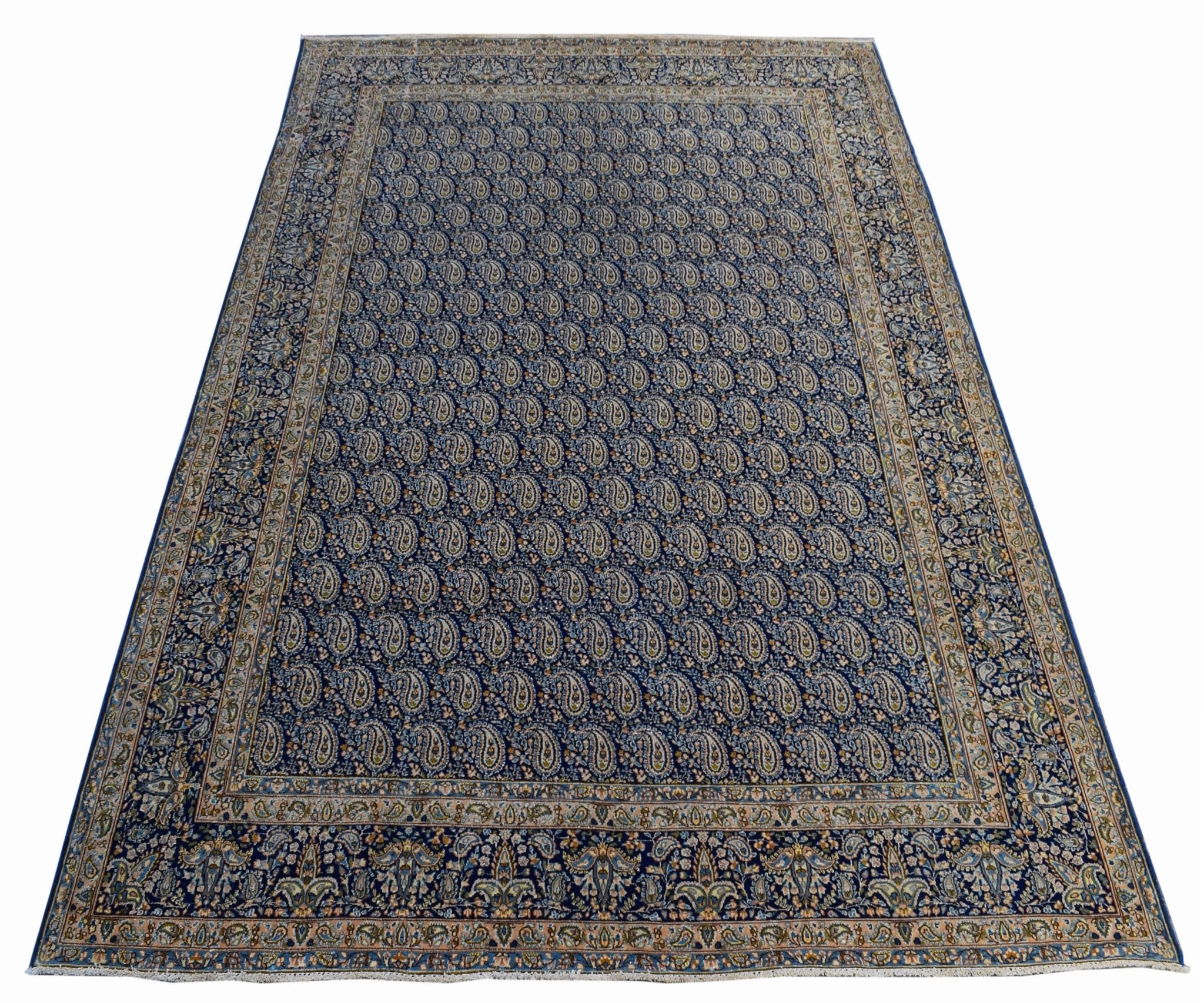 Handwoven Vintage Persian Kerman Rug | 333 x 251 cm | 10'9" x 8'2" - Najaf Rugs & Textile