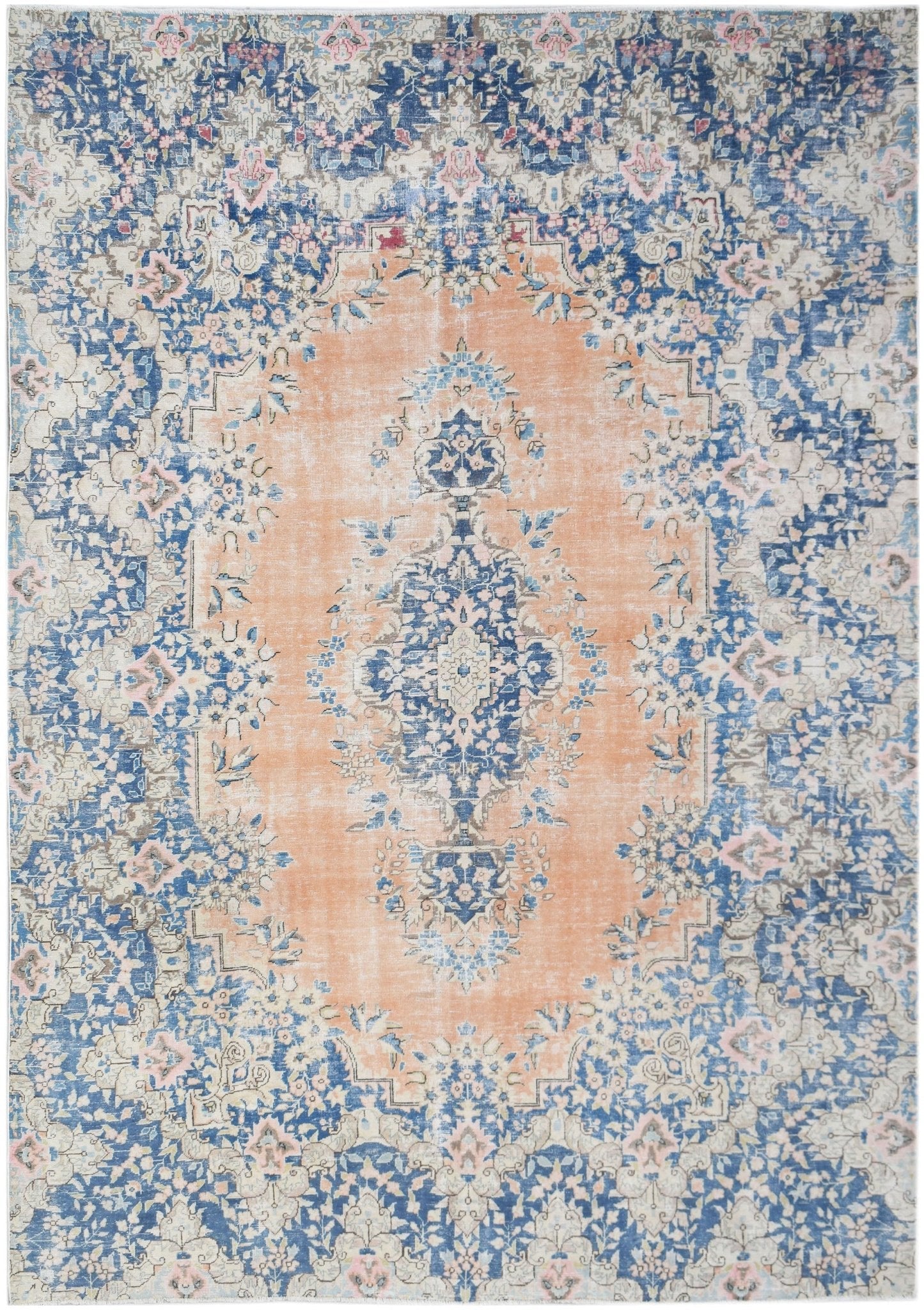 Handwoven Vintage Persian Kerman Rug | 335 x 240 cm | 11'5" x 7'11" - Najaf Rugs & Textile