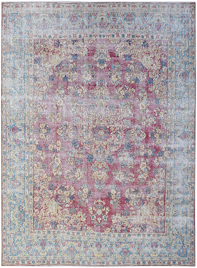 Handwoven Vintage Persian Kerman Rug | 346 x 289 cm | 11'5" x 9'6" - Najaf Rugs & Textile