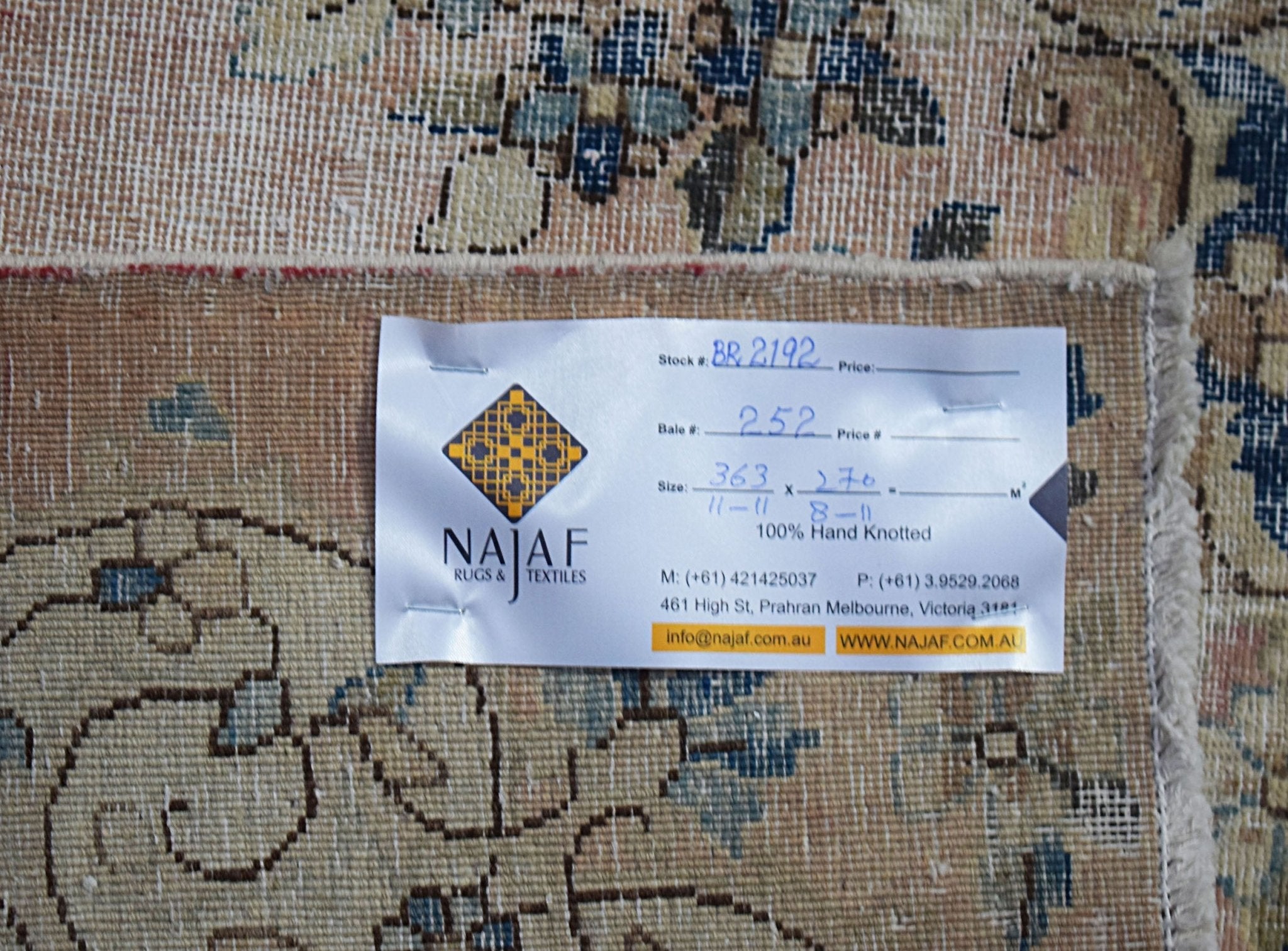 Handwoven Vintage Persian Kerman Rug | 363 x 270 cm | 11'11" x 8'11" - Najaf Rugs & Textile