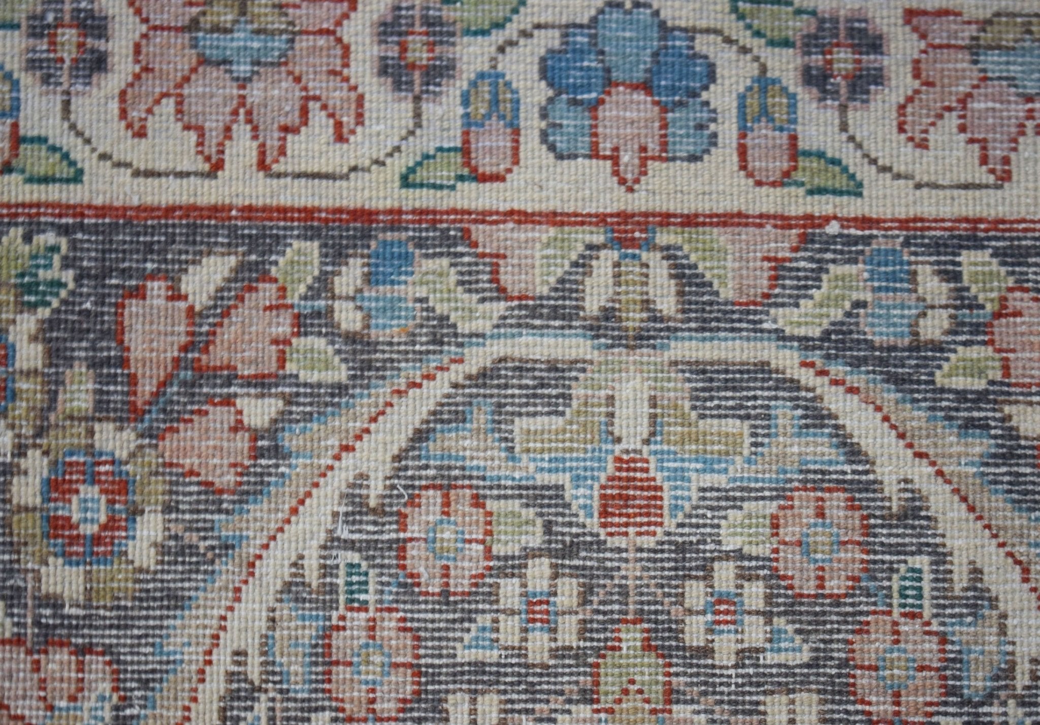 Handwoven Vintage Persian Kerman Rug | 373 x 292 cm | 12'3" x 9'7" - Najaf Rugs & Textile