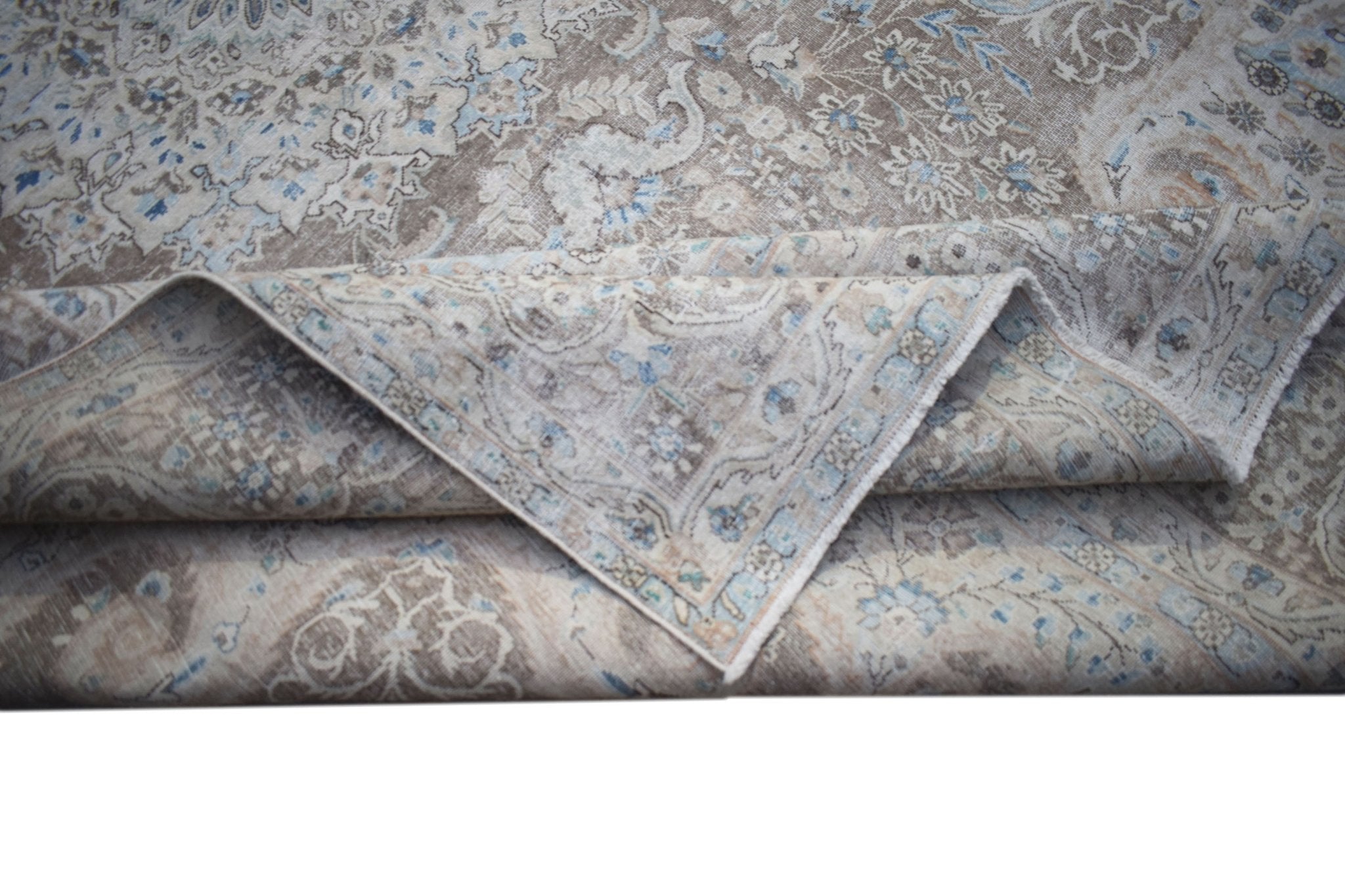 Handwoven Vintage Persian Kerman Rug | 375 x 287 cm | 12'4" x 9'5" - Najaf Rugs & Textile