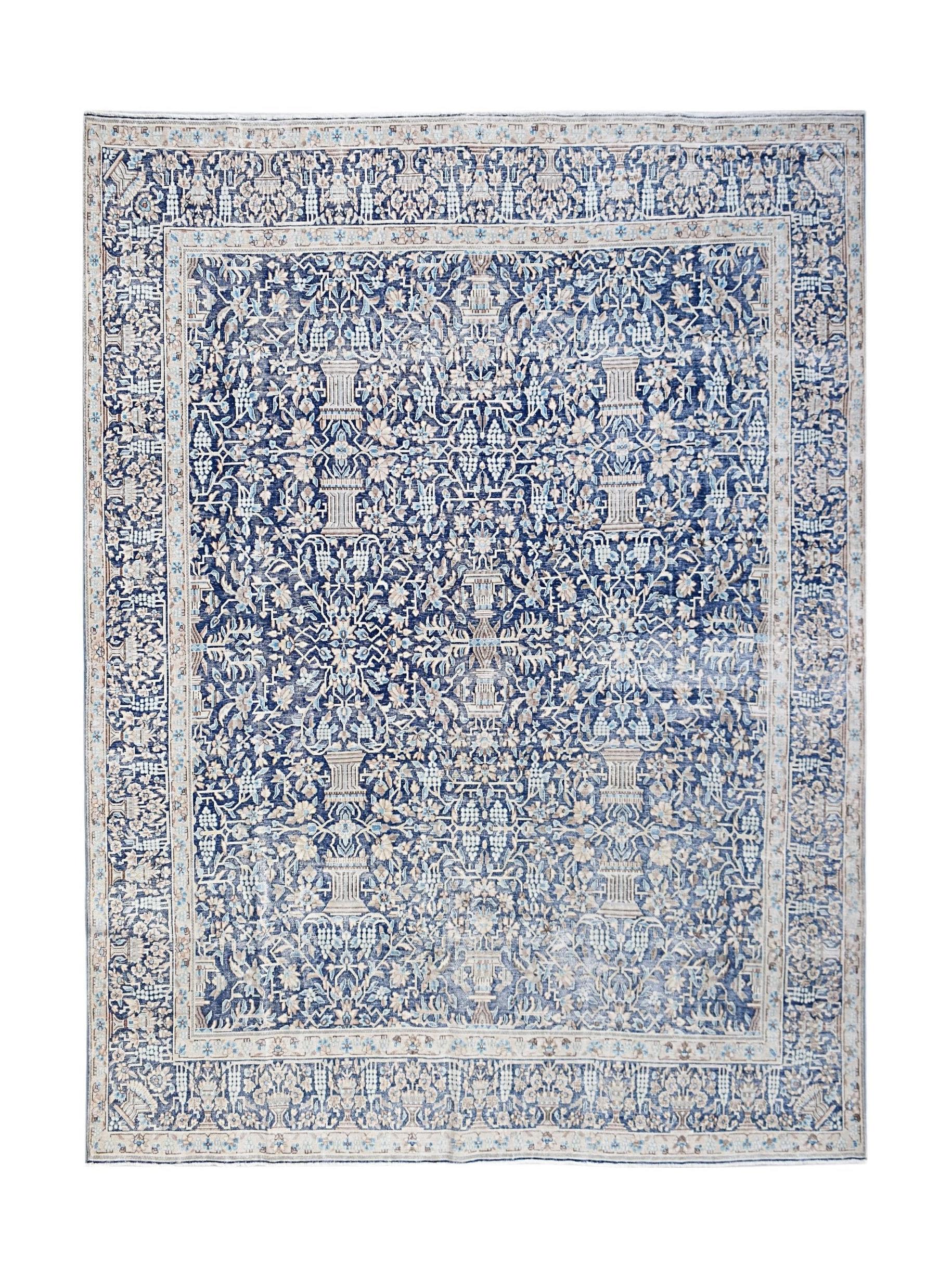 Handwoven Vintage Persian Kerman Rug | 376 x 288 cm | 12'4" x 9'6" - Najaf Rugs & Textile