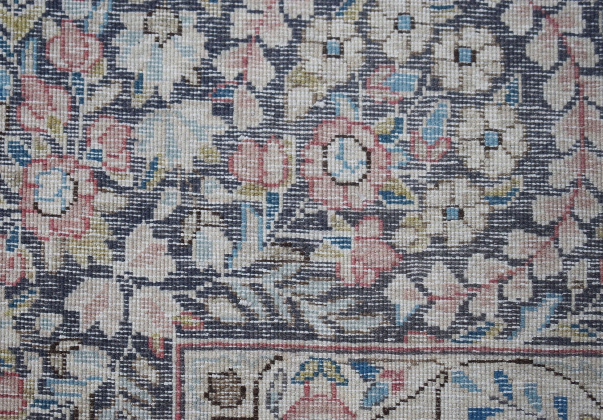 Handwoven Vintage Persian Kerman Rug | 379 x 292 cm | 12'6" x 9'7" - Najaf Rugs & Textile