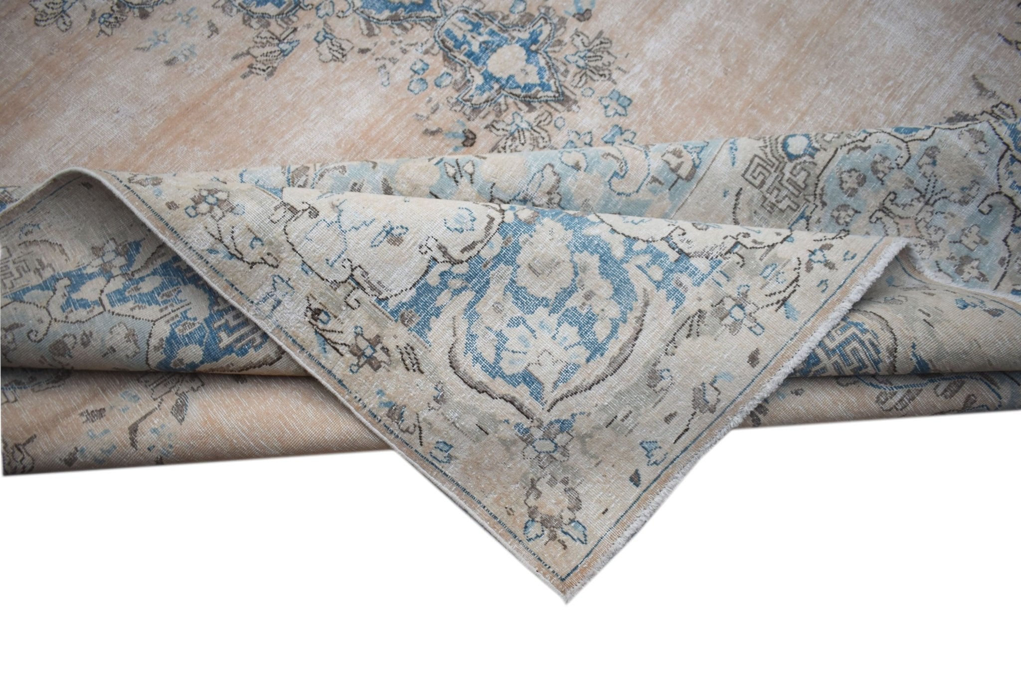 Handwoven Vintage Persian Kerman Rug | 392 x 296 cm | 12'11" x 9'9" - Najaf Rugs & Textile