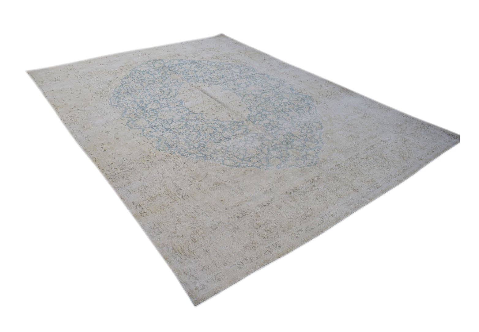 Handwoven Vintage Persian Kerman Rug | 393 x 288 cm | 12'11" x 9'5" - Najaf Rugs & Textile