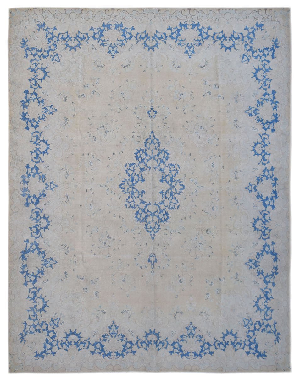 Handwoven Vintage Persian Kerman Rug | 395 x 300 cm | 12'11" x 9'10" - Najaf Rugs & Textile
