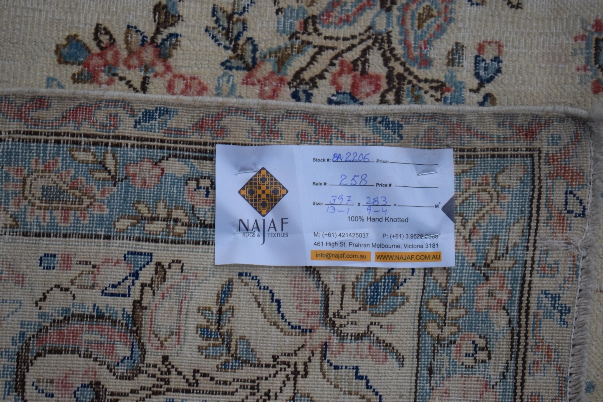 Handwoven Vintage Persian Kerman Rug | 397 x 283 cm | 13'1" x 9'4" - Najaf Rugs & Textile