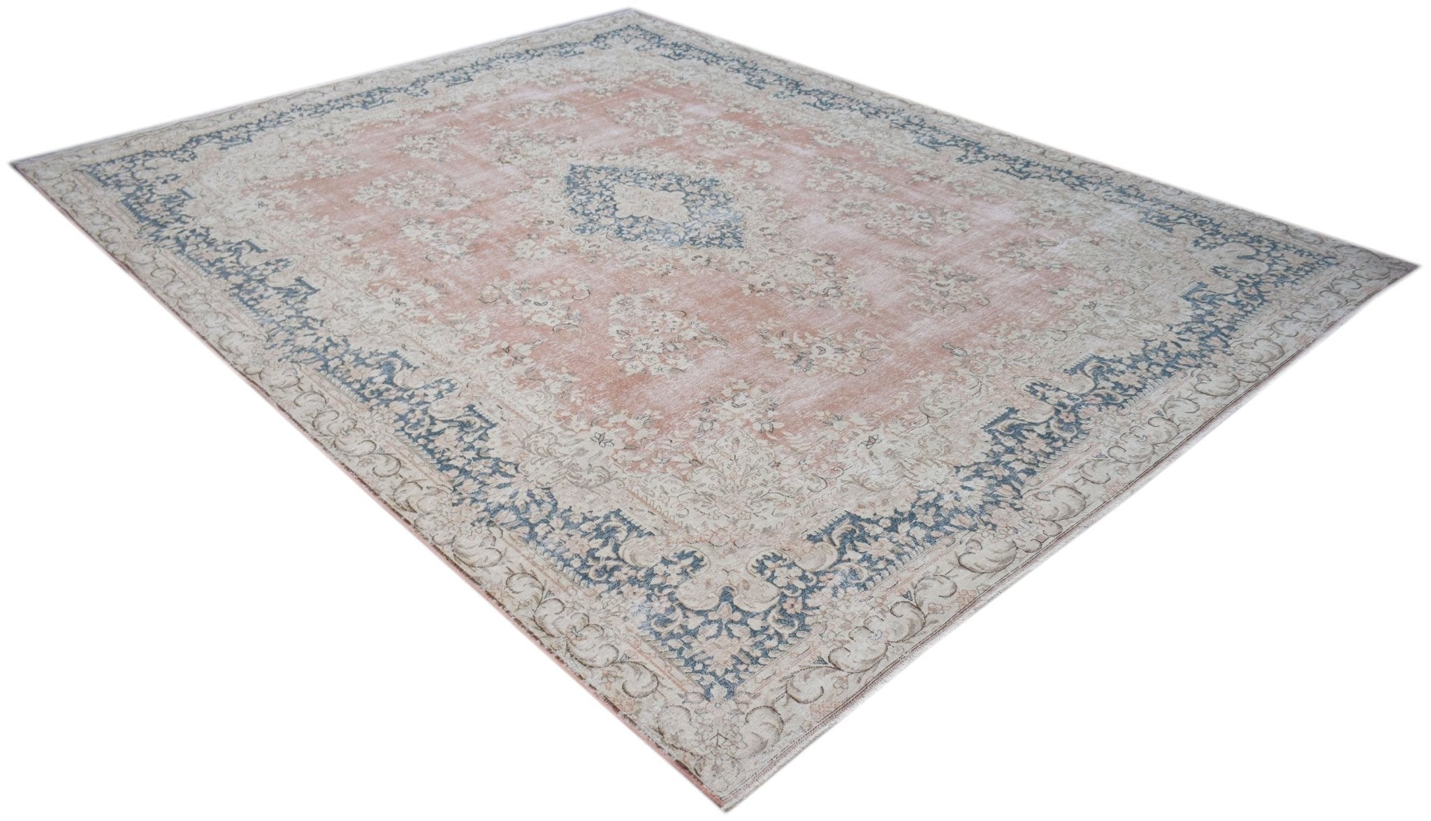 Handwoven Vintage Persian Kerman Rug | 397 x 298 cm | 13' x 9'10" - Najaf Rugs & Textile